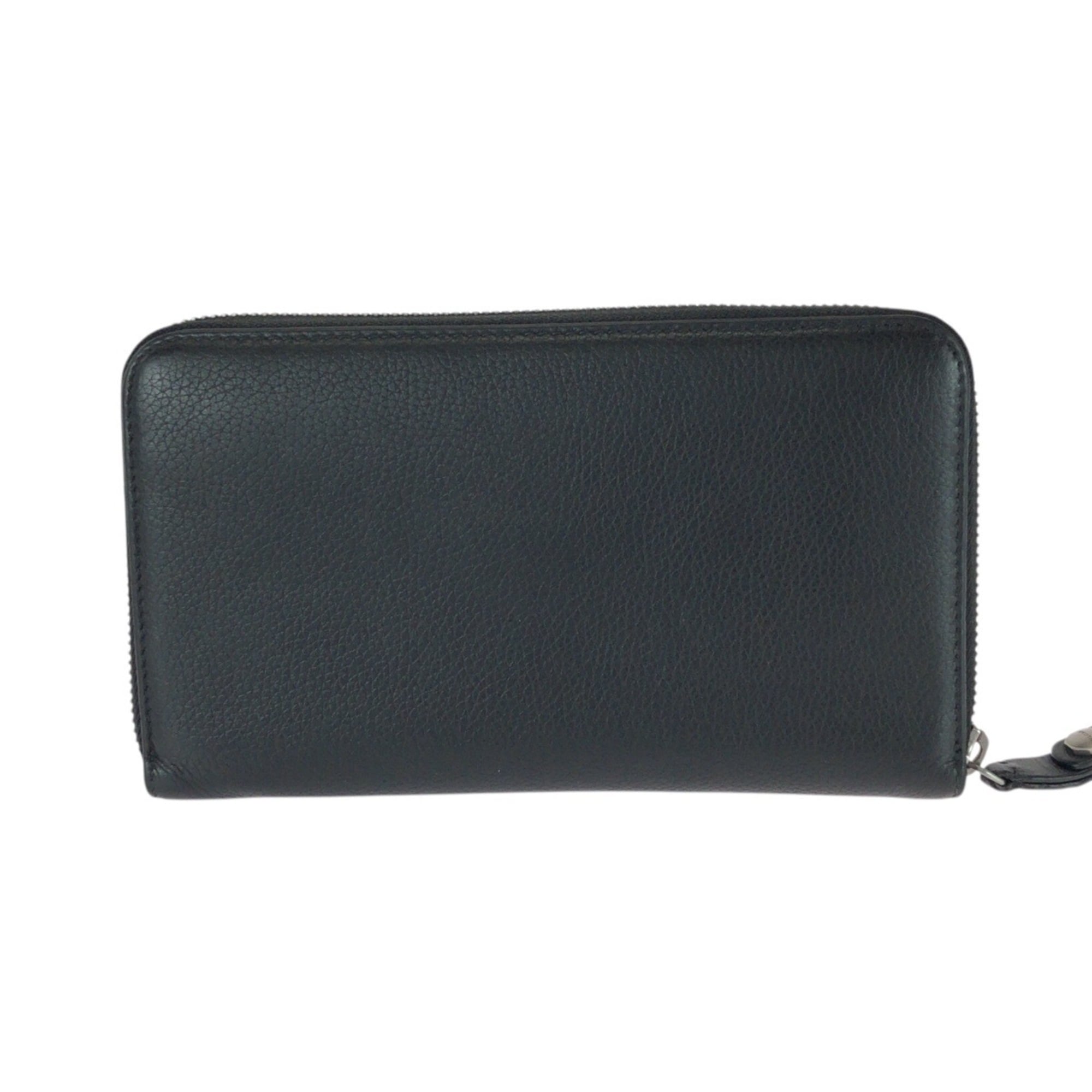 Bvlgari Black Leather Long Wallet (Bi-Fold) (Pre-Owned)