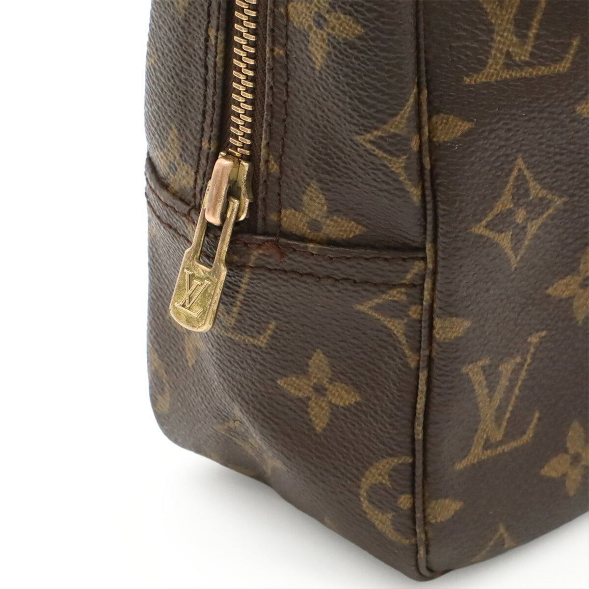 Louis Vuitton Brown Monogram Canvas Clutch Bag Pouch (Pre-Owned)