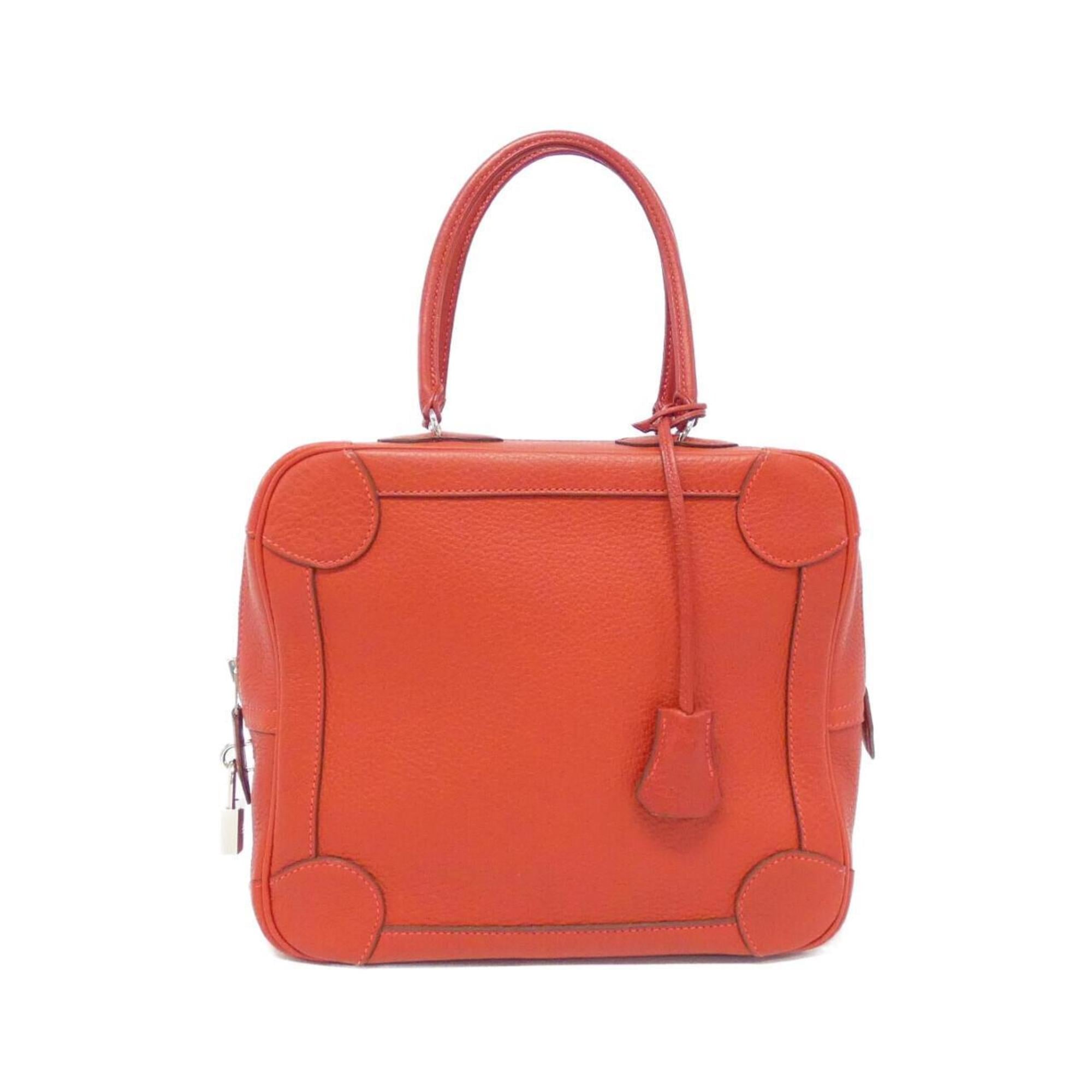 Hermes Silver Taurillon Clemence Leather Handbag (Pre-Owned)