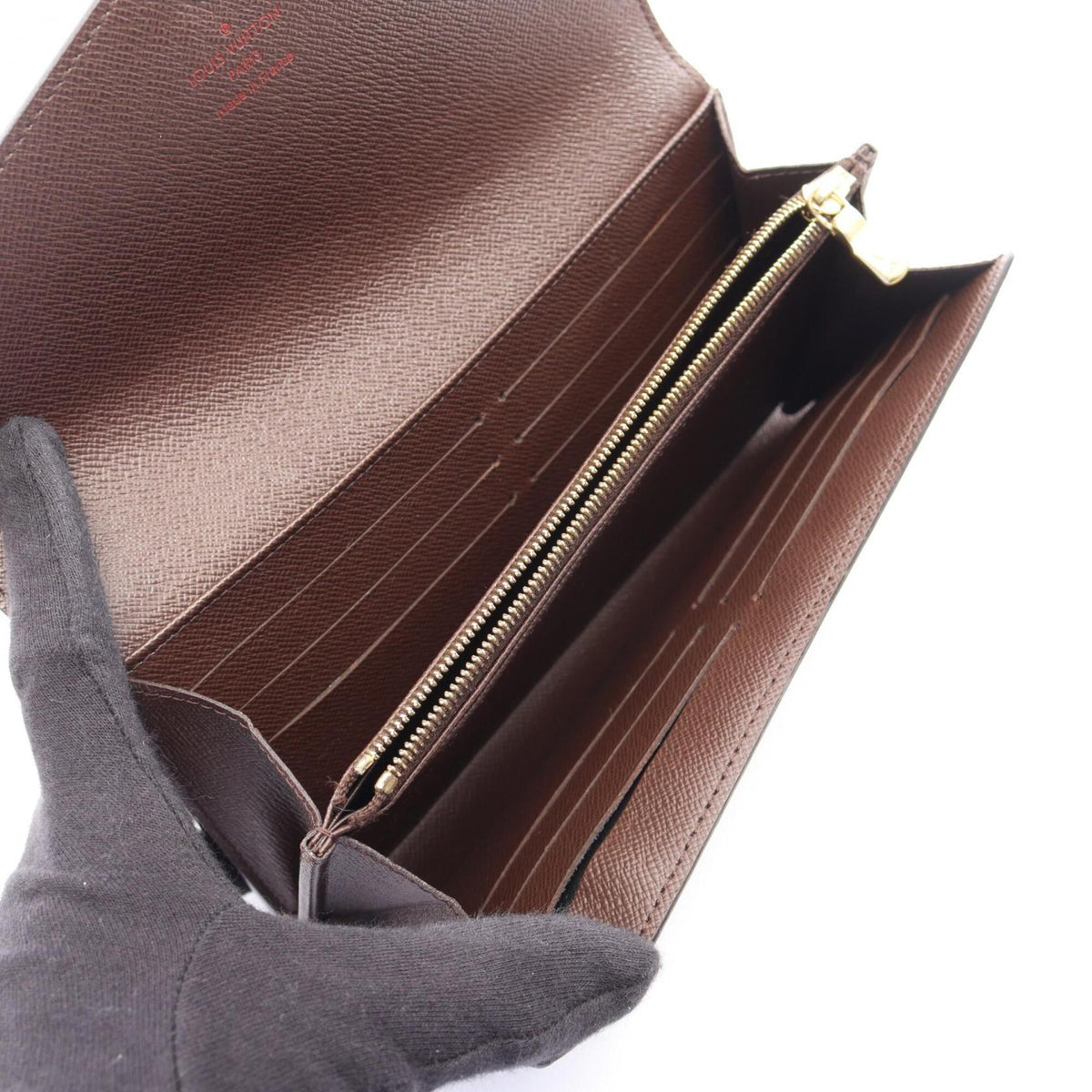 Louis Vuitton Brown Leather Pvc Long Wallet (Bi-Fold) (Pre-Owned)