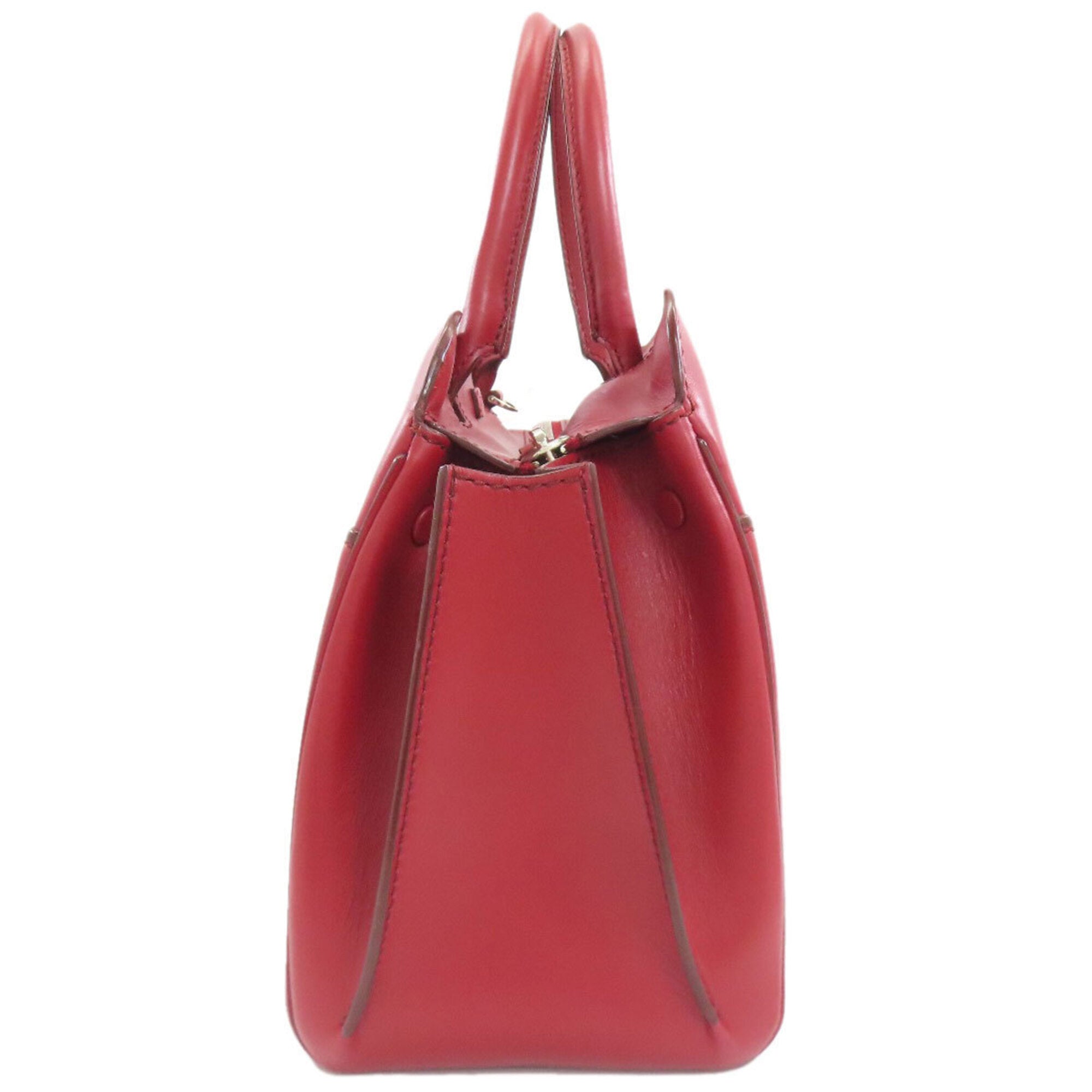 Tod's Red Color Leather Handbag (Pre-Owned)