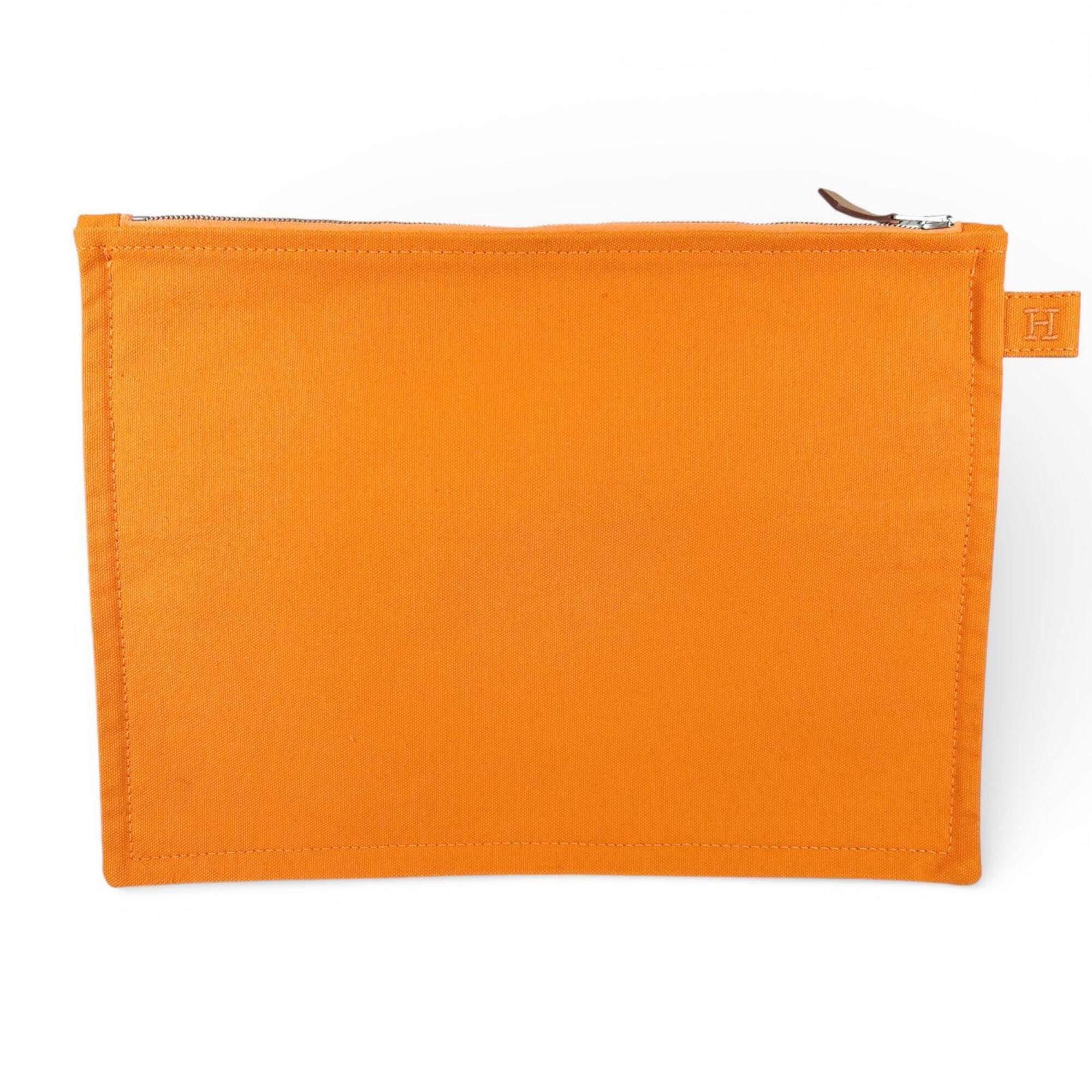 Hermes Orange Cotton Pouch (Pre-Owned)