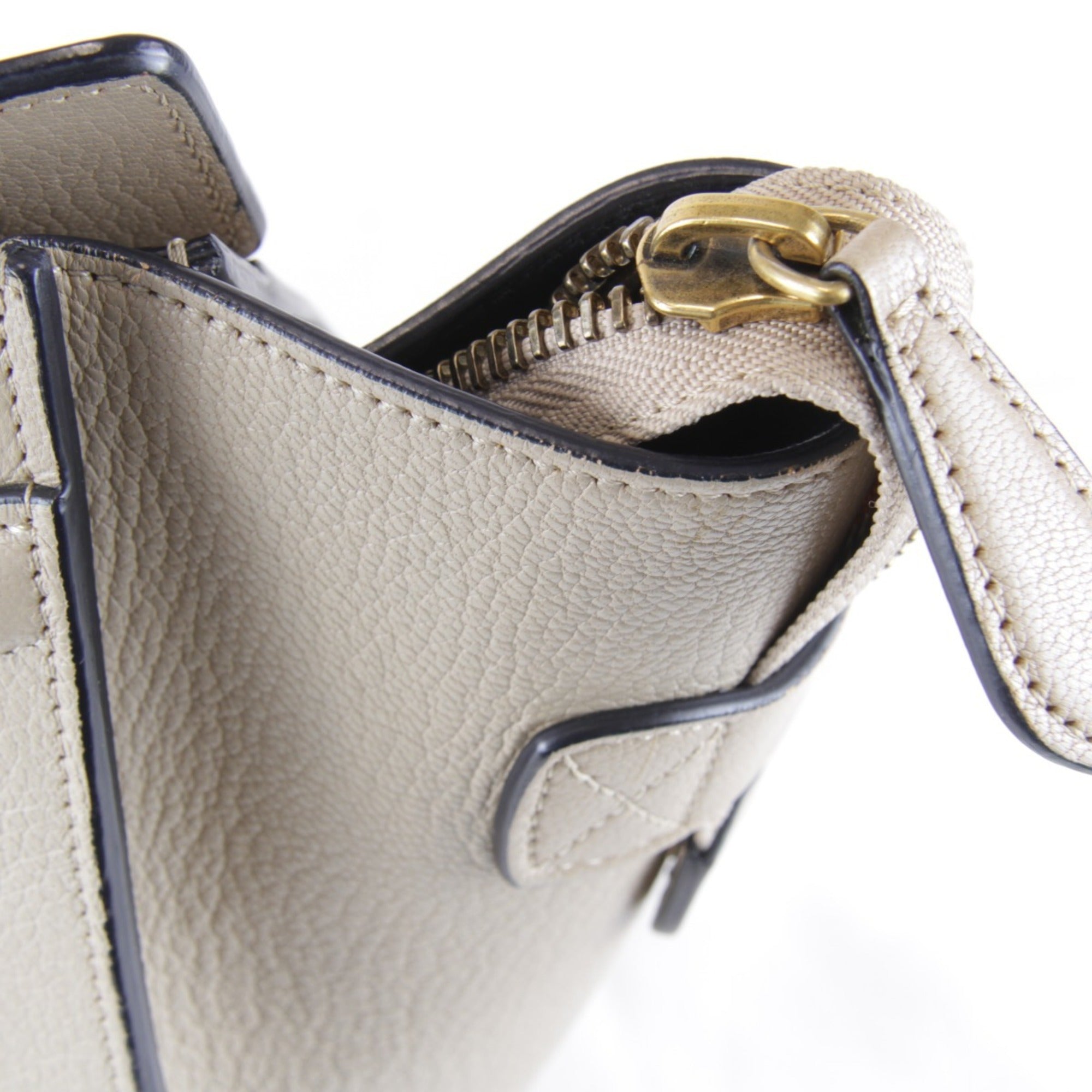 Celine Beige Leather Tote Bag (Pre-Owned)