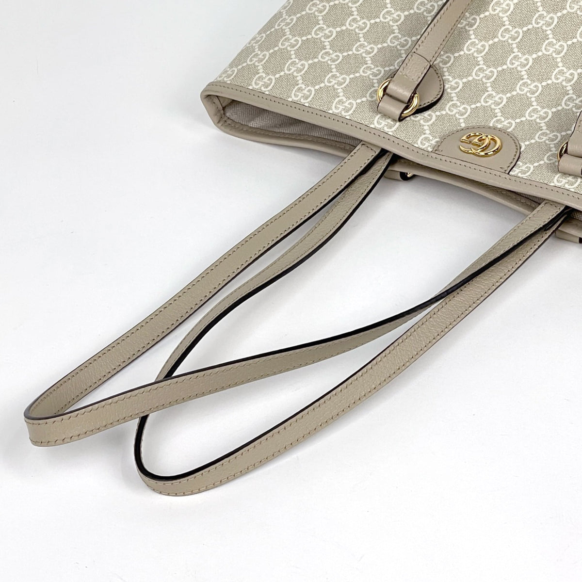 Gucci Beige Gg Supreme Leather Tote Bag (Pre-Owned)
