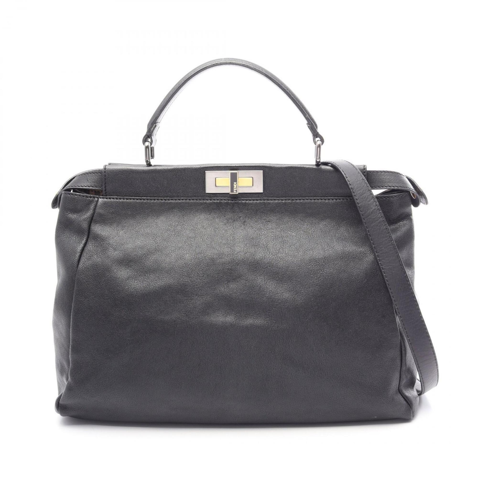 Fendi Black Leather Handbag (Pre-Owned)