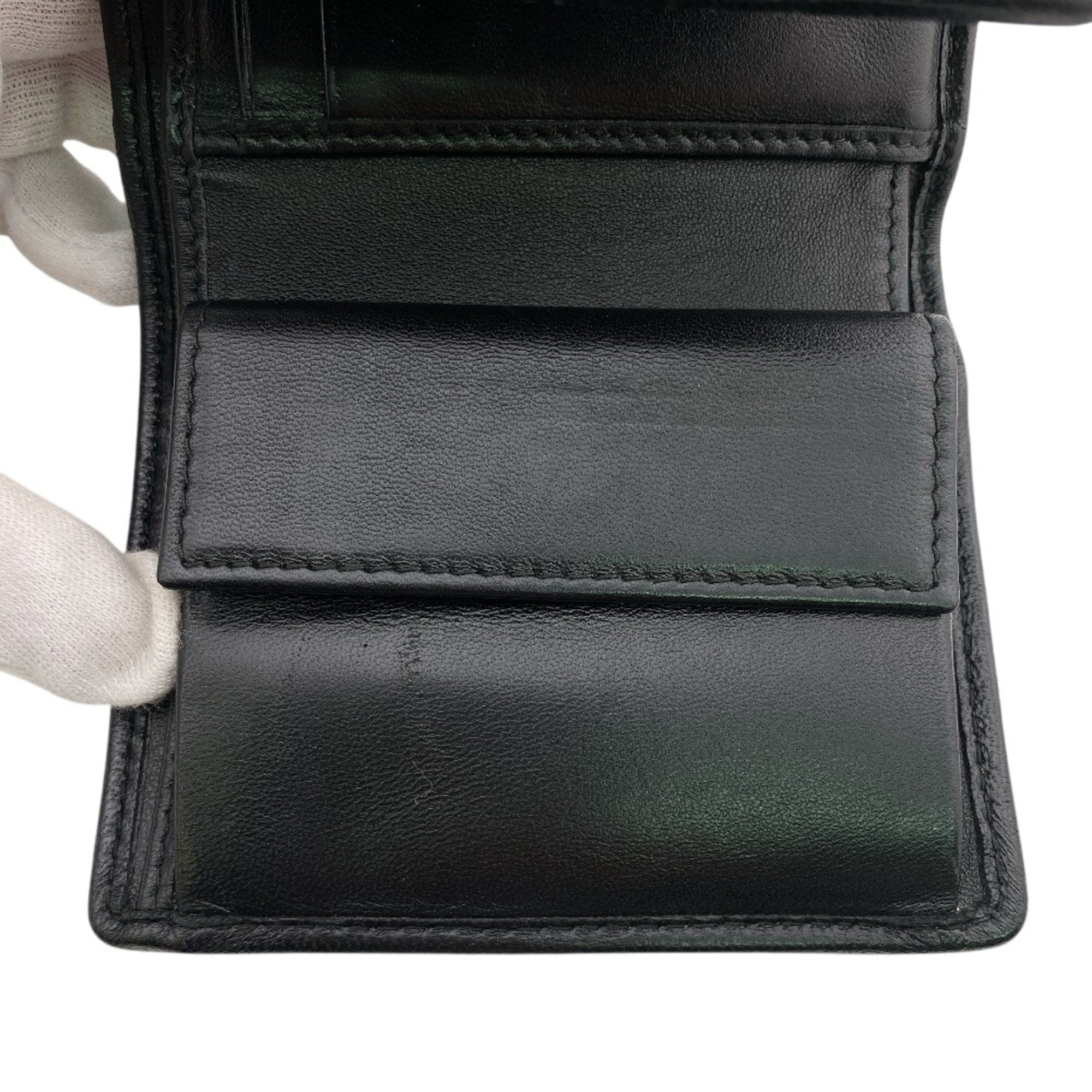 Miu Miu Black Leather Wallet (Tri-Fold) (Pre-Owned)
