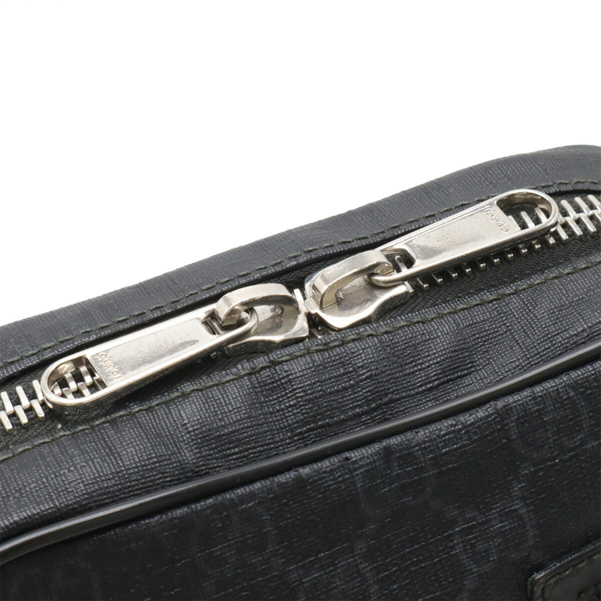 Gucci Black Gray Navy Red Color Gg Supreme Leather Shoulder Bag Sling Bag (Pre-Owned)