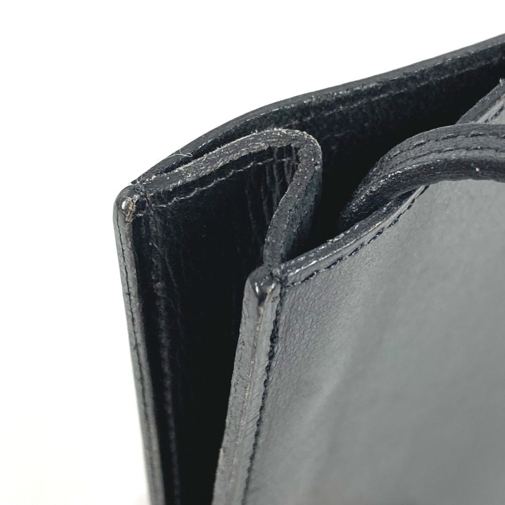 Hermes Onimaitou Black Box Calf Leather Shoulder Bag (Pre-Owned)