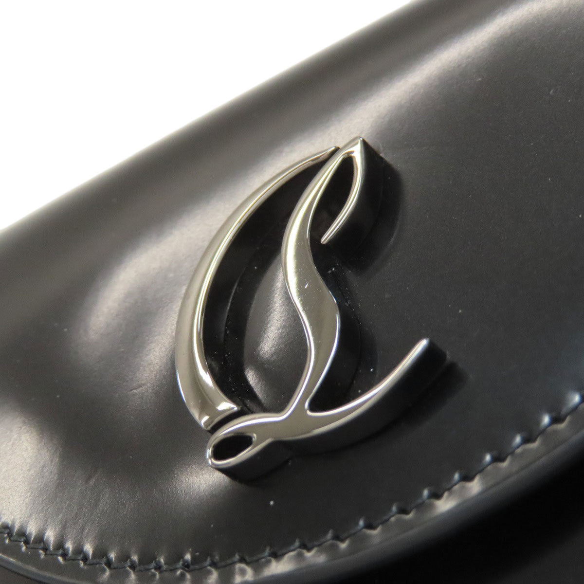 Christian Louboutin Black Patent Leather Wallet (Tri-Fold) (Pre-Owned)