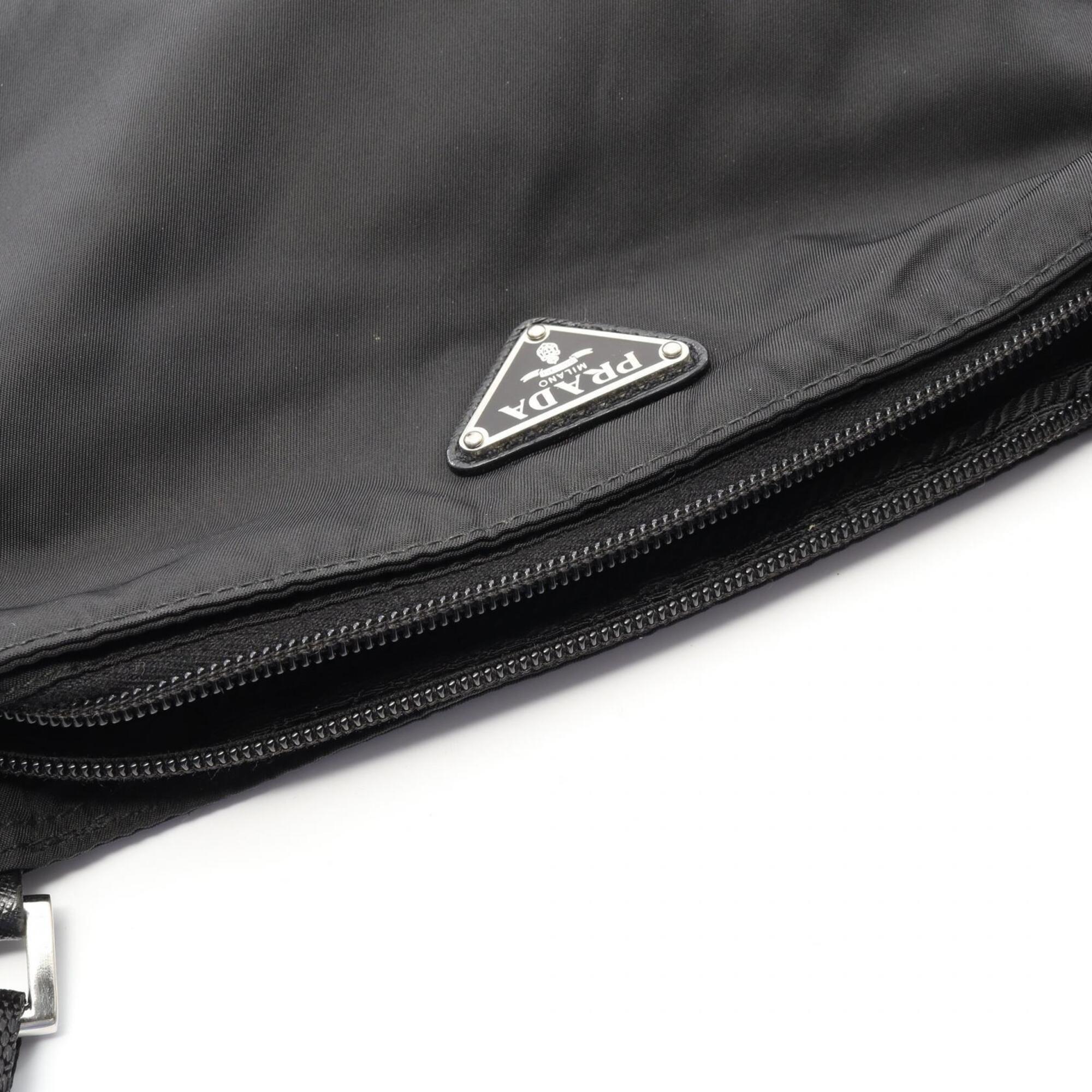 Prada Black Nylon Saffiano Handbag Shoulder Bag (Pre-Owned)