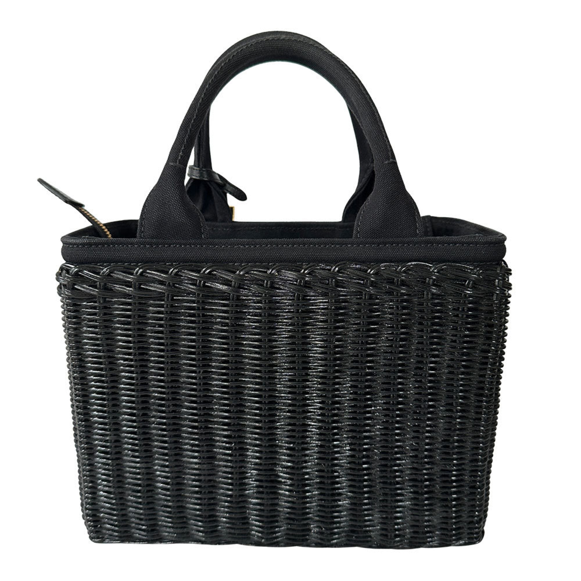 Prada Black Canvas Handbag Tote Bag (Pre-Owned)