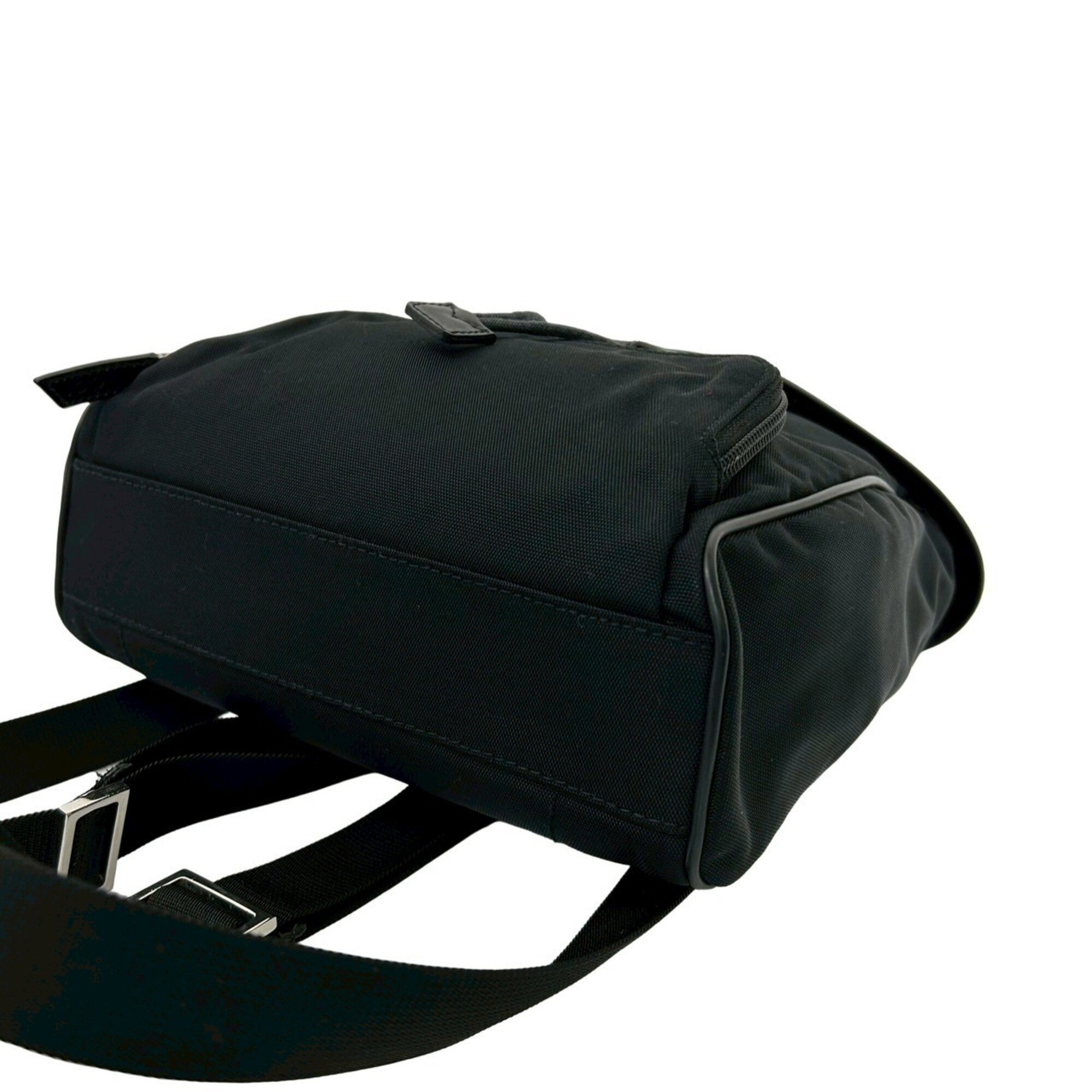 Gucci Black Nylon Leather Backpack (Pre-Owned)