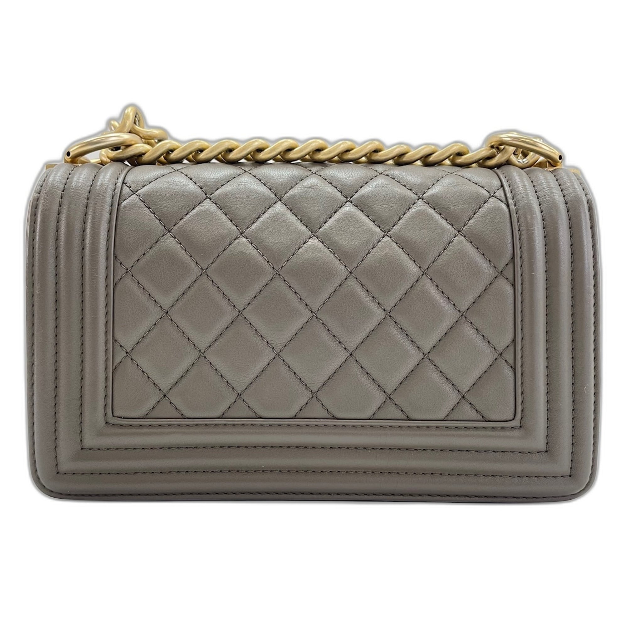 Chanel Boy Chanel Brown Leather Shoulder Bag (Pre-Owned)