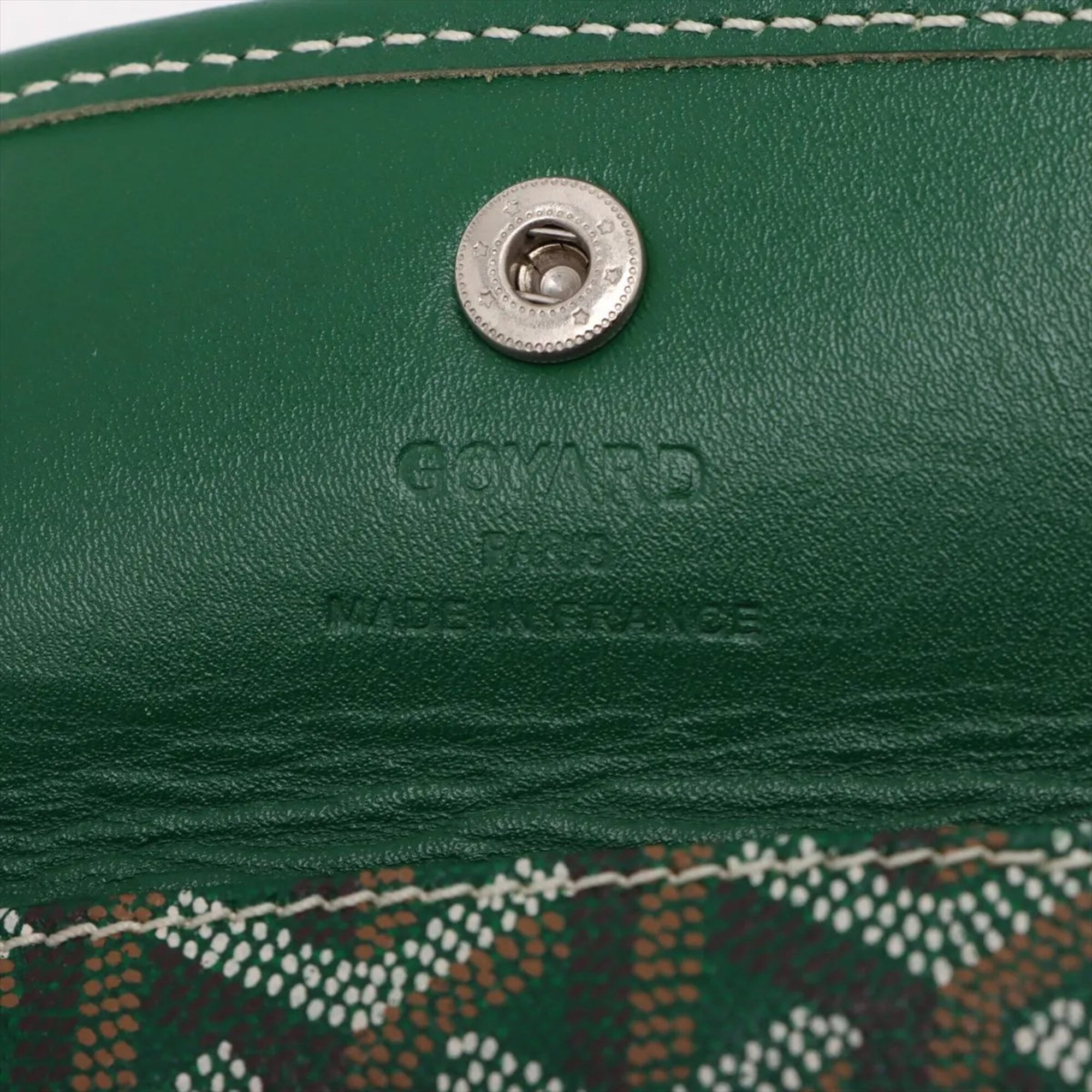 Goyard Green Coated Canvas Leather Handbag Tote Bag (Pre-Owned)