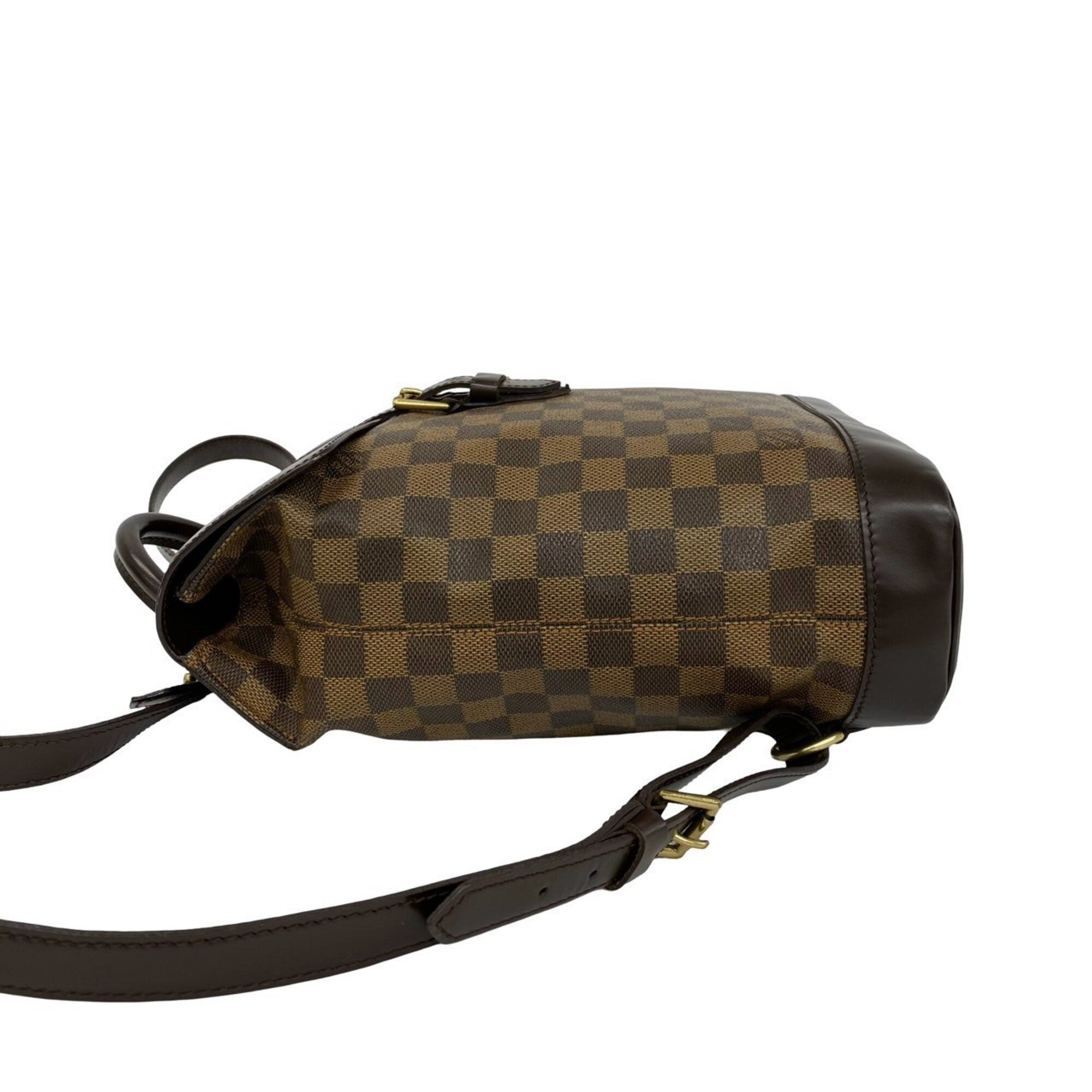 Louis Vuitton Brown Leather Pvc Backpack (Pre-Owned)