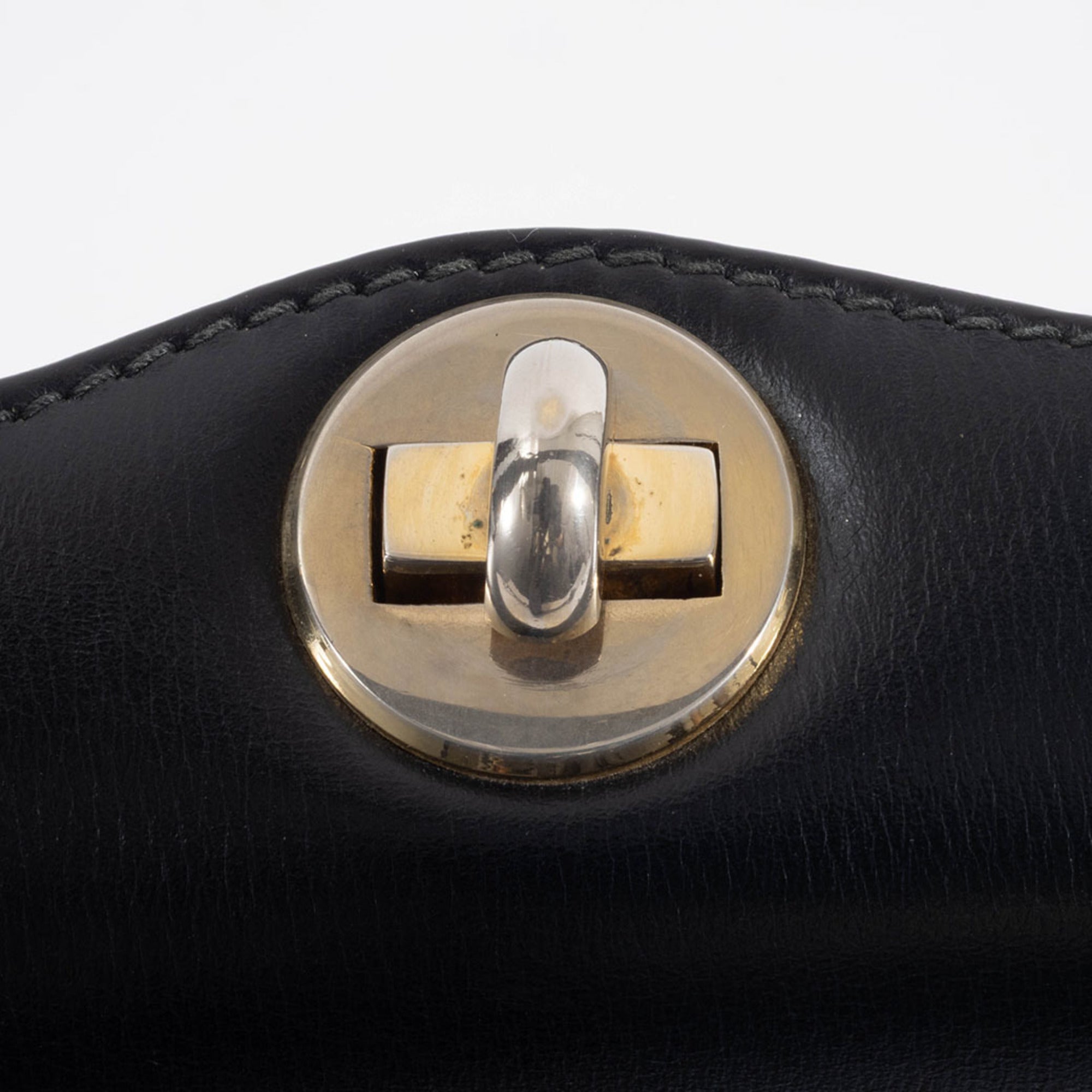 Gucci Black Leather Handbag Shoulder Bag (Pre-Owned)
