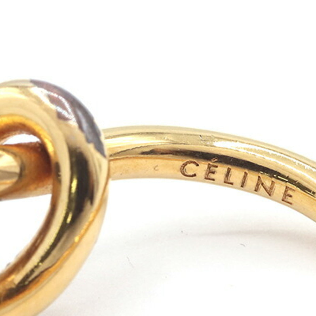 Celine Gold Metal Band Ring (Pre-Owned)