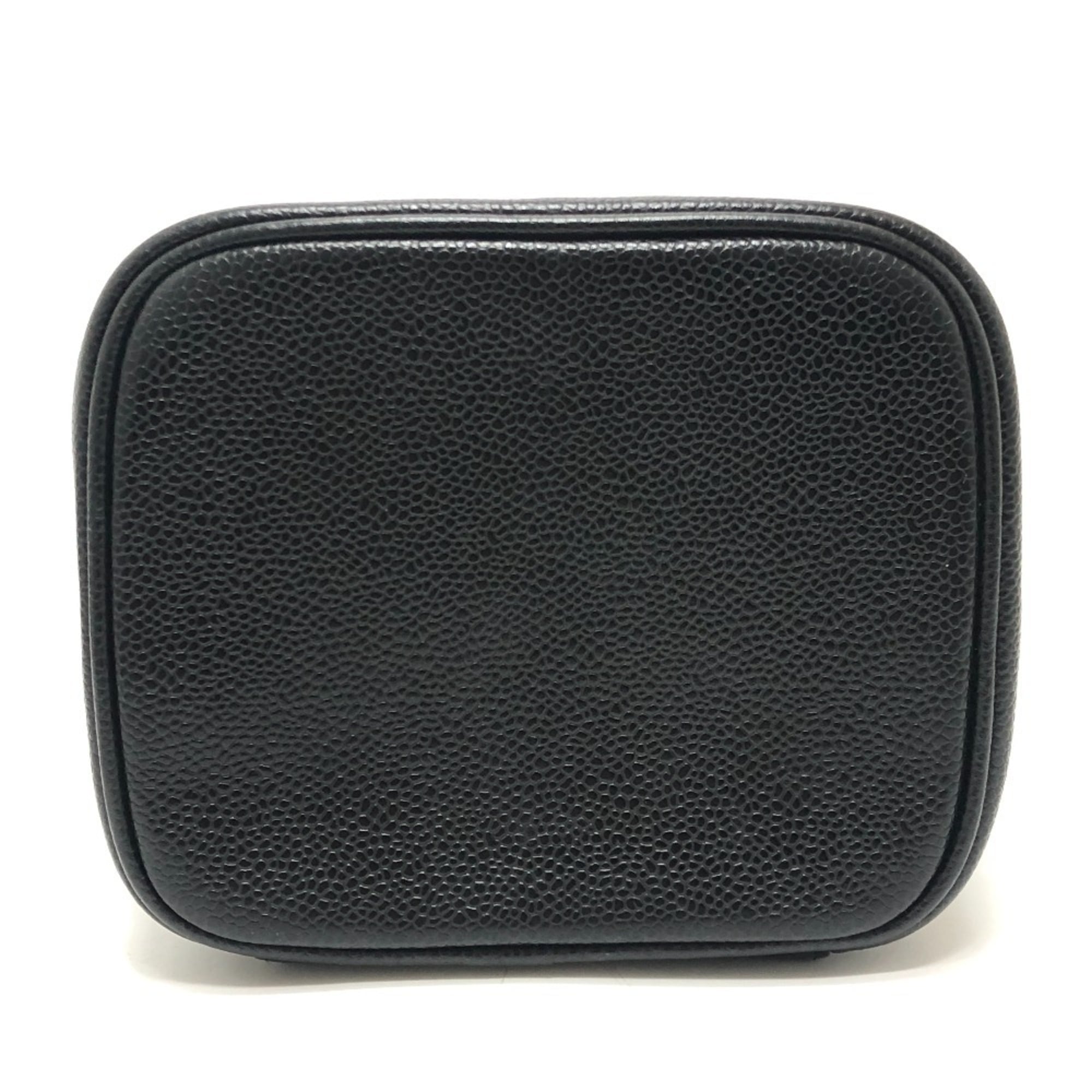Chanel Black Grained Calfskin Handbag Vanity Bag (Pre-Owned)
