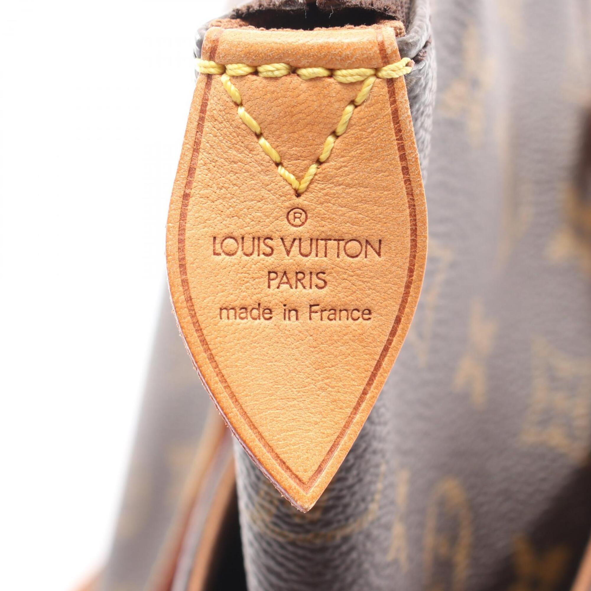 Louis Vuitton Brown Monogram Leather Handbag Tote Bag (Pre-Owned)