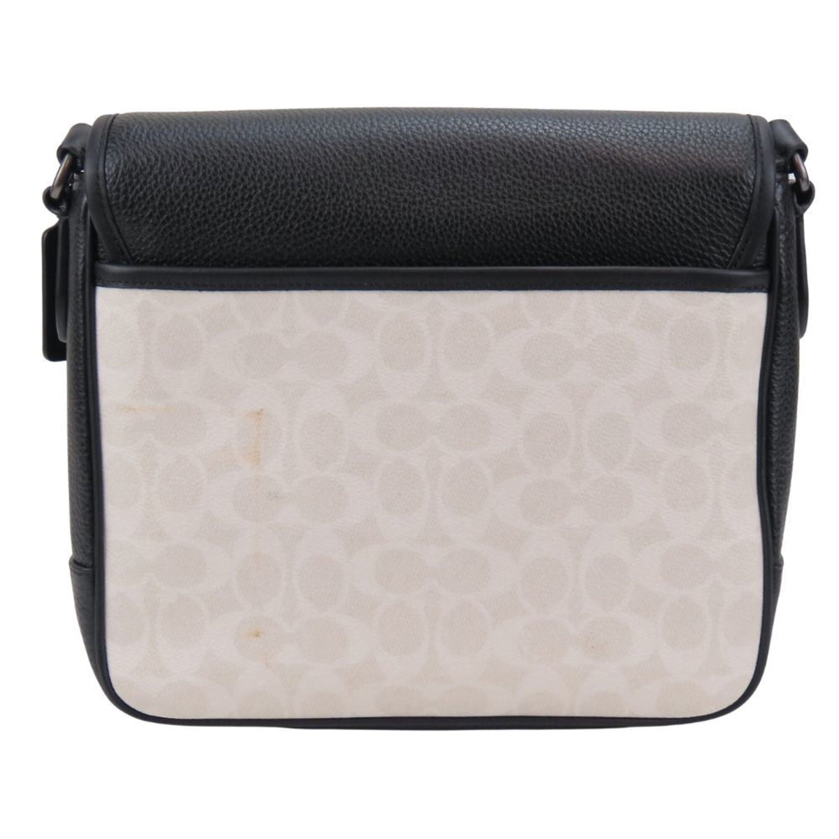 Coach Black White Leather Pvc Shoulder Bag (Pre-Owned)