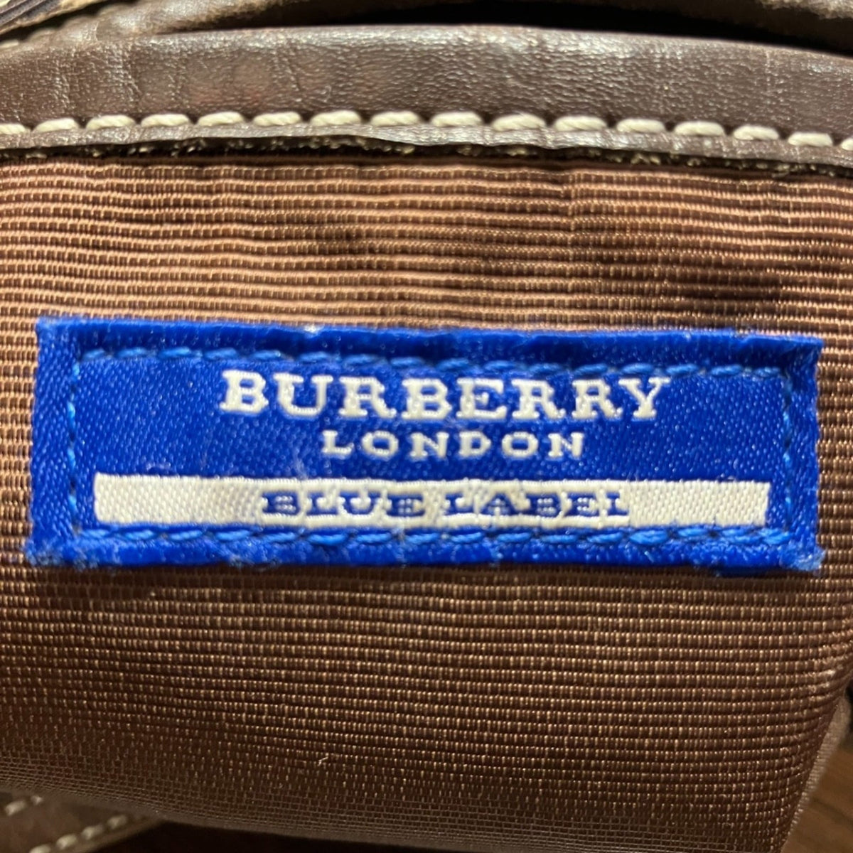 Burberry Brown Canvas Leather Shoulder Bag (Pre-Owned)
