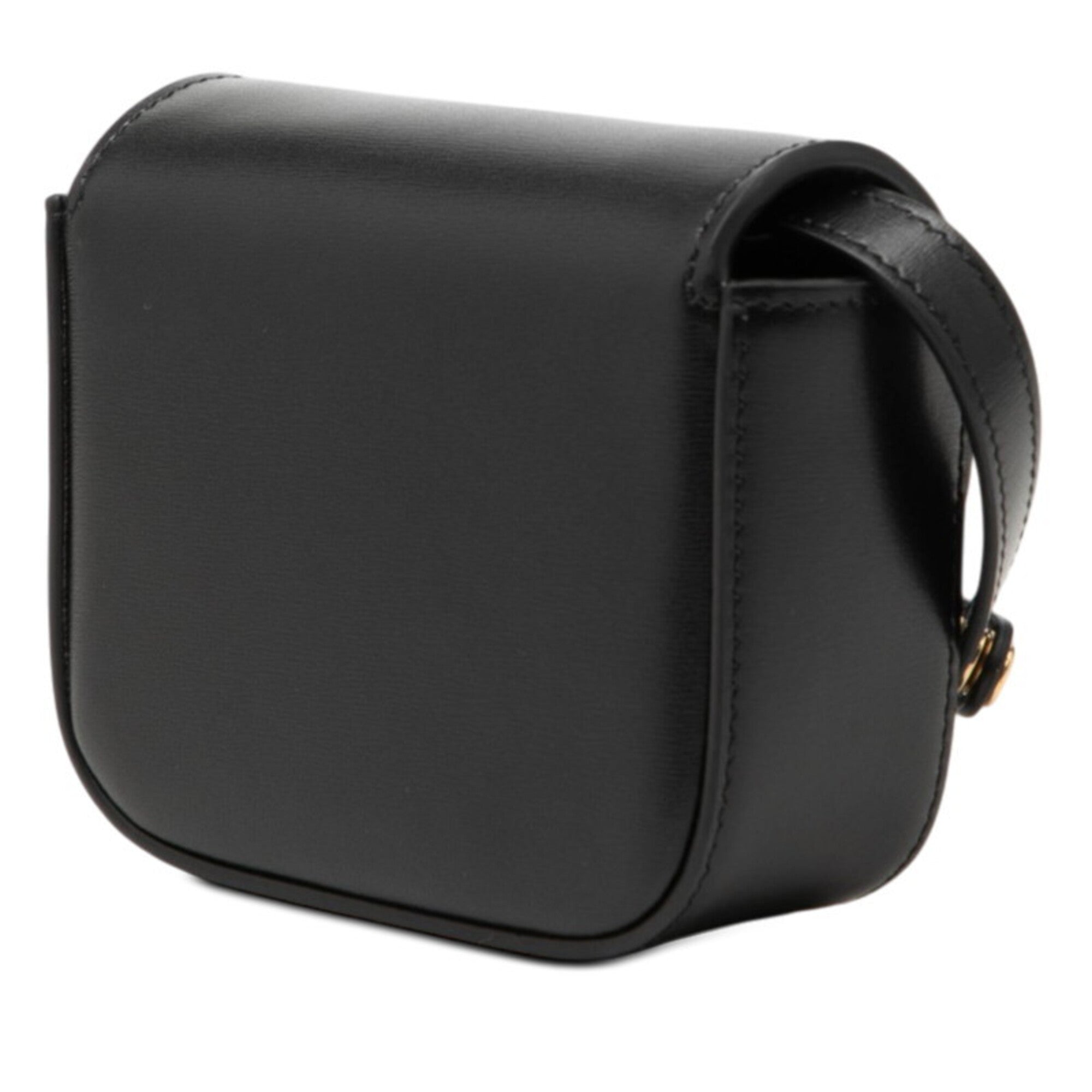 Celine Black Leather Pochette Shoulder Bag (Pre-Owned)