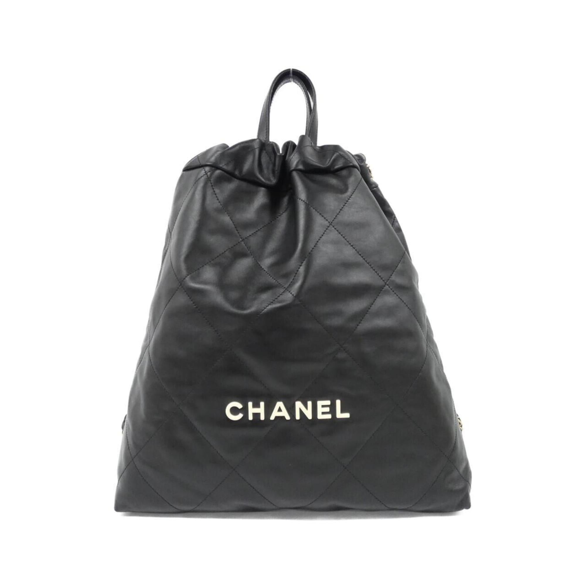 Chanel Black Leather Backpack (Pre-Owned)
