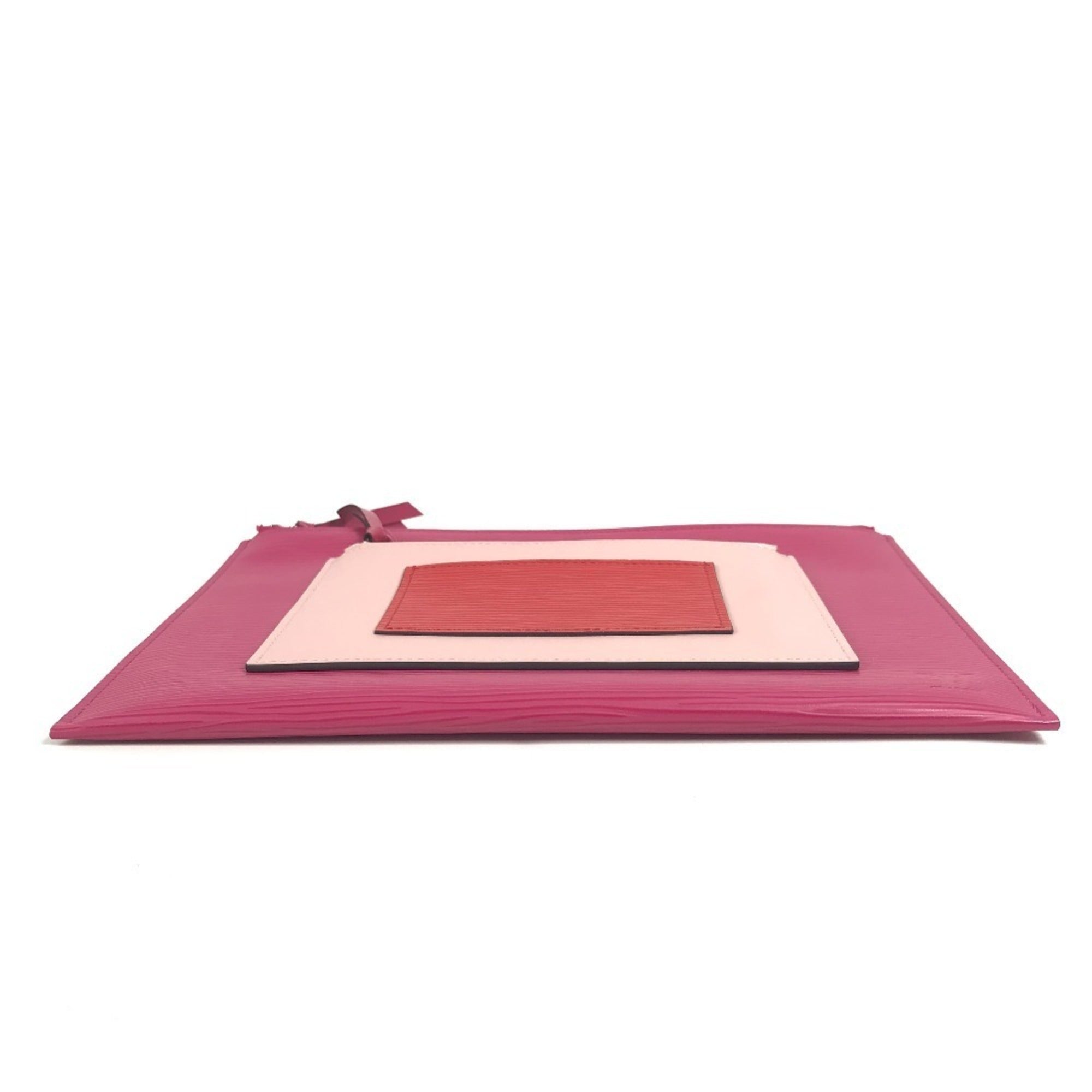 Louis Vuitton Coquelicots Pink Red Color Epi Leather Clutch Bag Handbag Pochette Pouch (Pre-Owned)