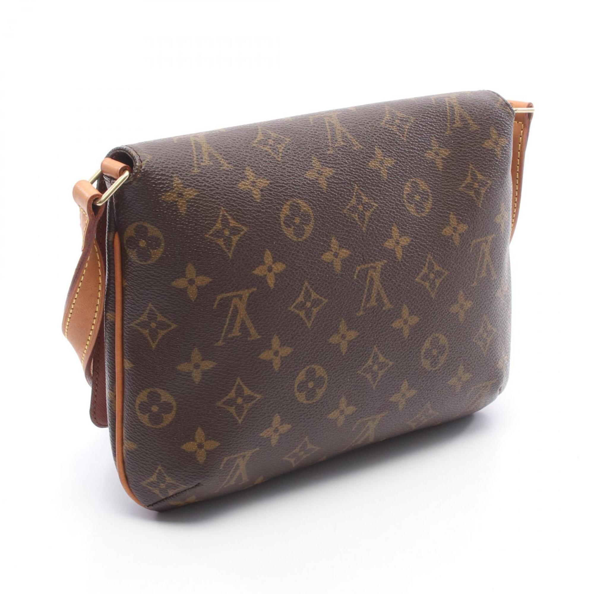 Louis Vuitton Brown Pvc Coated Canvas Leather Handbag Shoulder Bag (Pre-Owned)