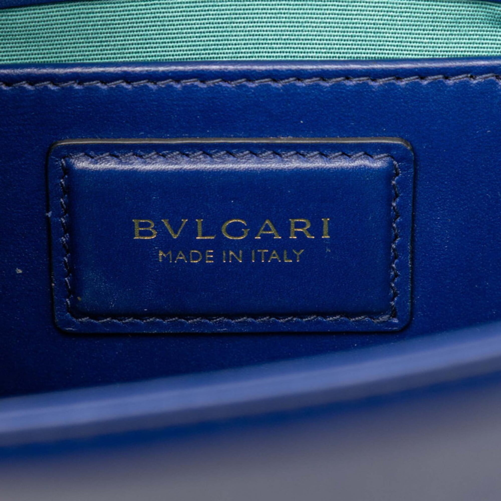 Bvlgari Blue Leather Shoulder Bag (Pre-Owned)