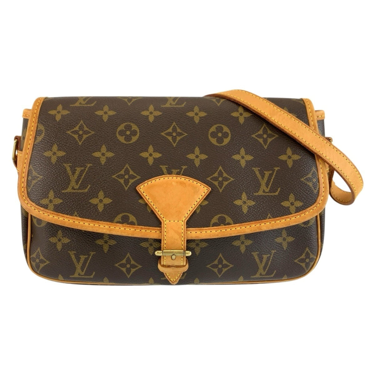 Louis Vuitton Brown Pvc Leather Messenger Bag Shoulder Bag (Pre-Owned)