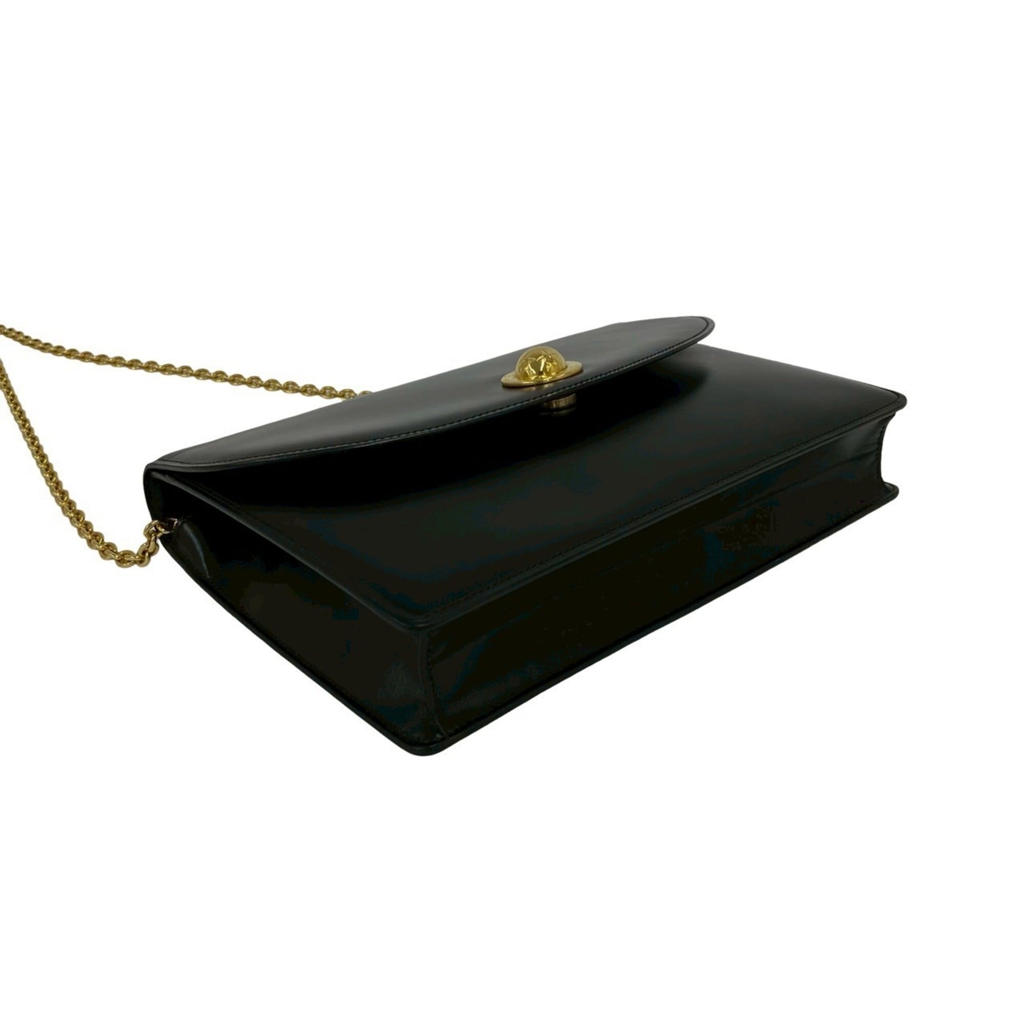 Celine Black Leather Pochette Shoulder Bag (Pre-Owned)