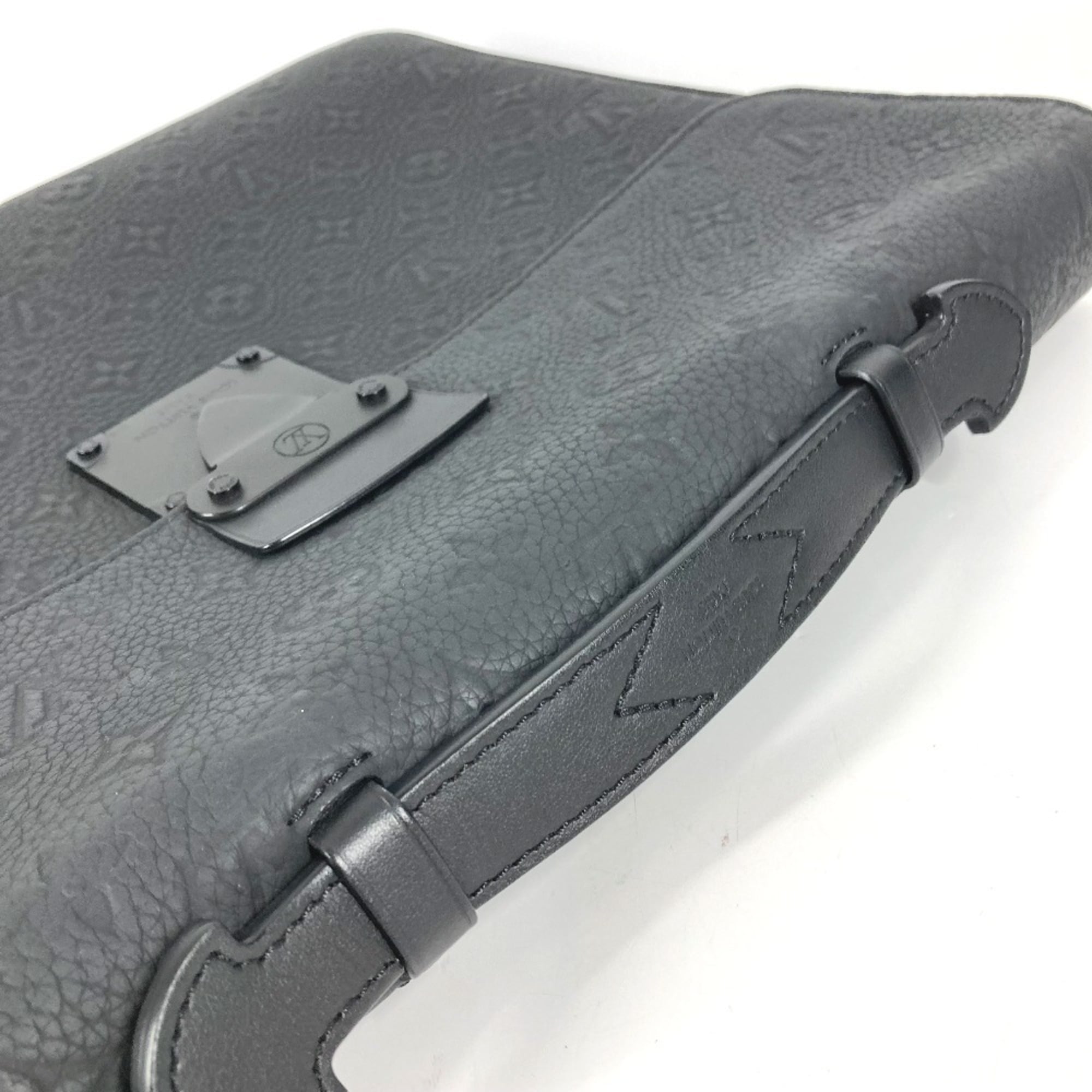 Louis Vuitton Black Noir Leather Briefcase Handbag Shoulder Bag (Pre-Owned)