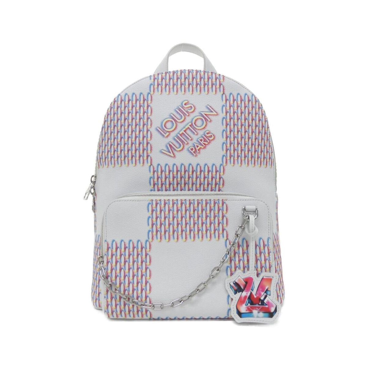 Louis Vuitton Gray Leather Backpack (Pre-Owned)