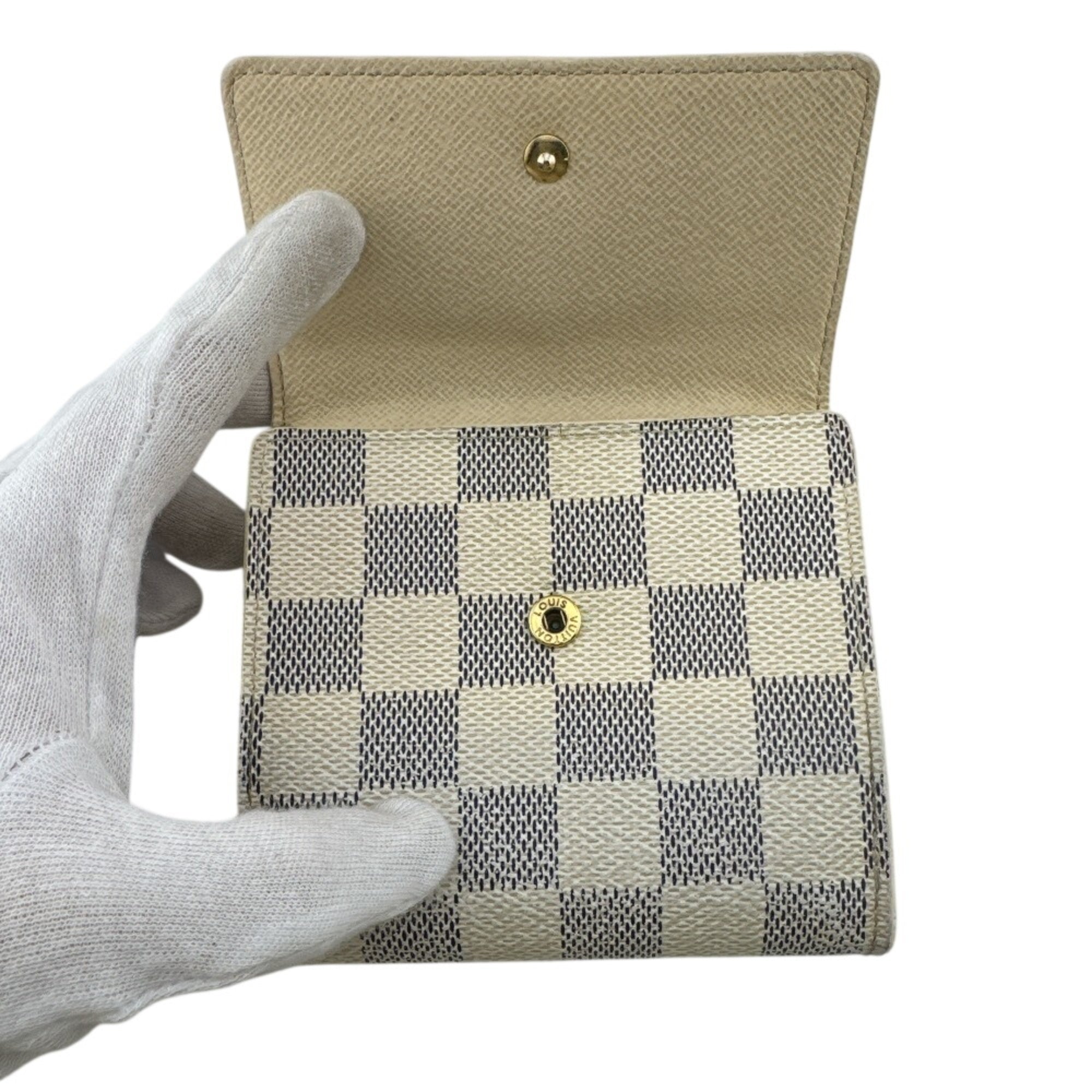 Louis Vuitton Galle White Leather Wallet (Bi-Fold) (Pre-Owned)