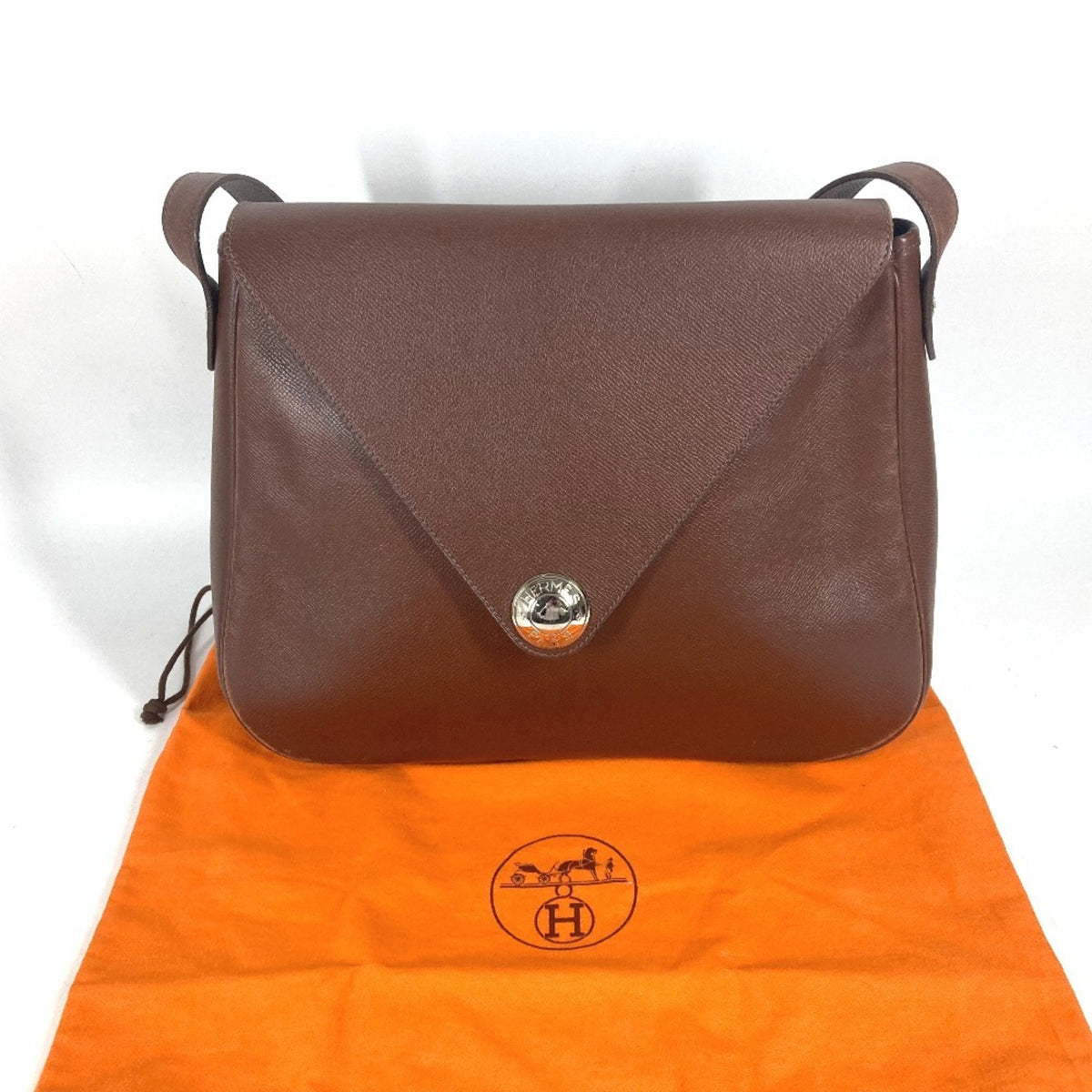Hermes Brown Leather Shoulder Bag (Pre-Owned)