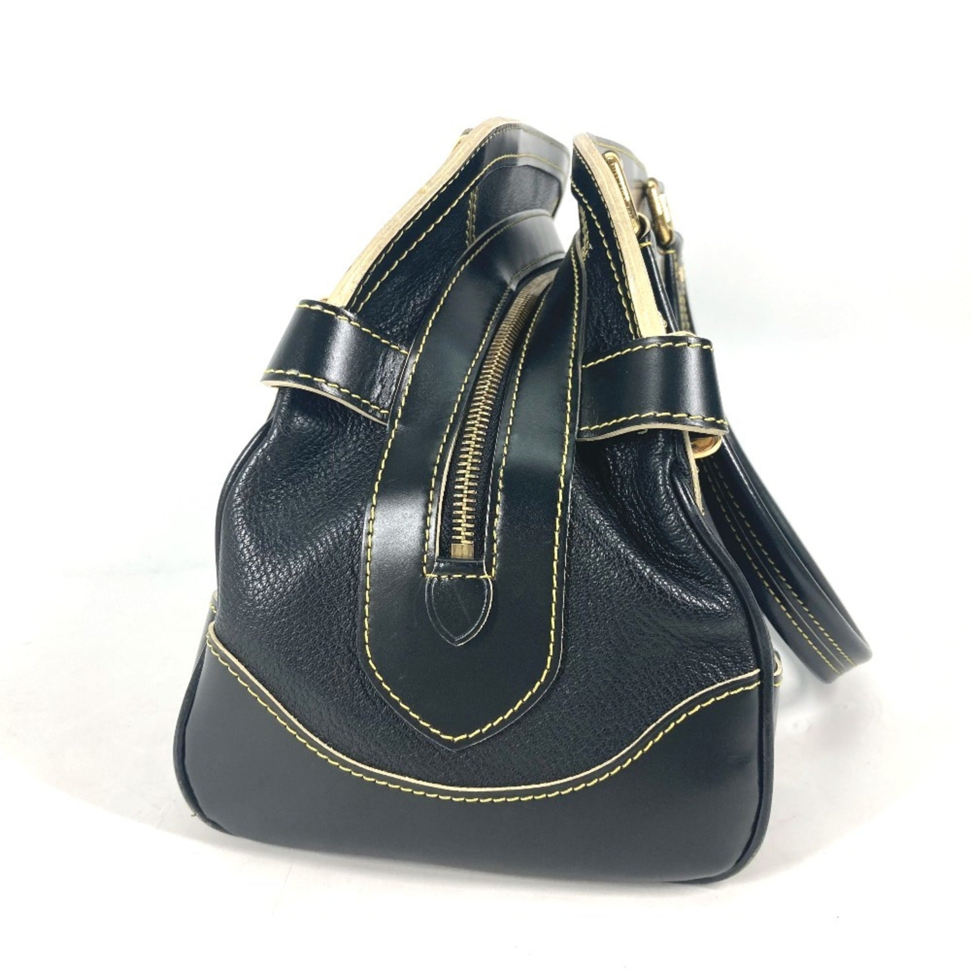 Louis Vuitton Black Noir Suhali Leather Handbag Shoulder Bag (Pre-Owned)