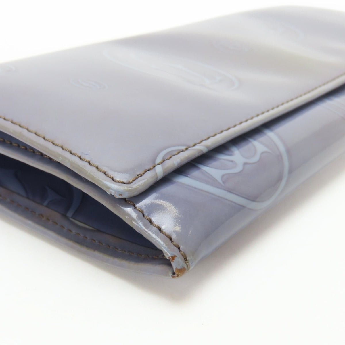 Cartier Purple Leather Long Wallet (Bi-Fold) (Pre-Owned)