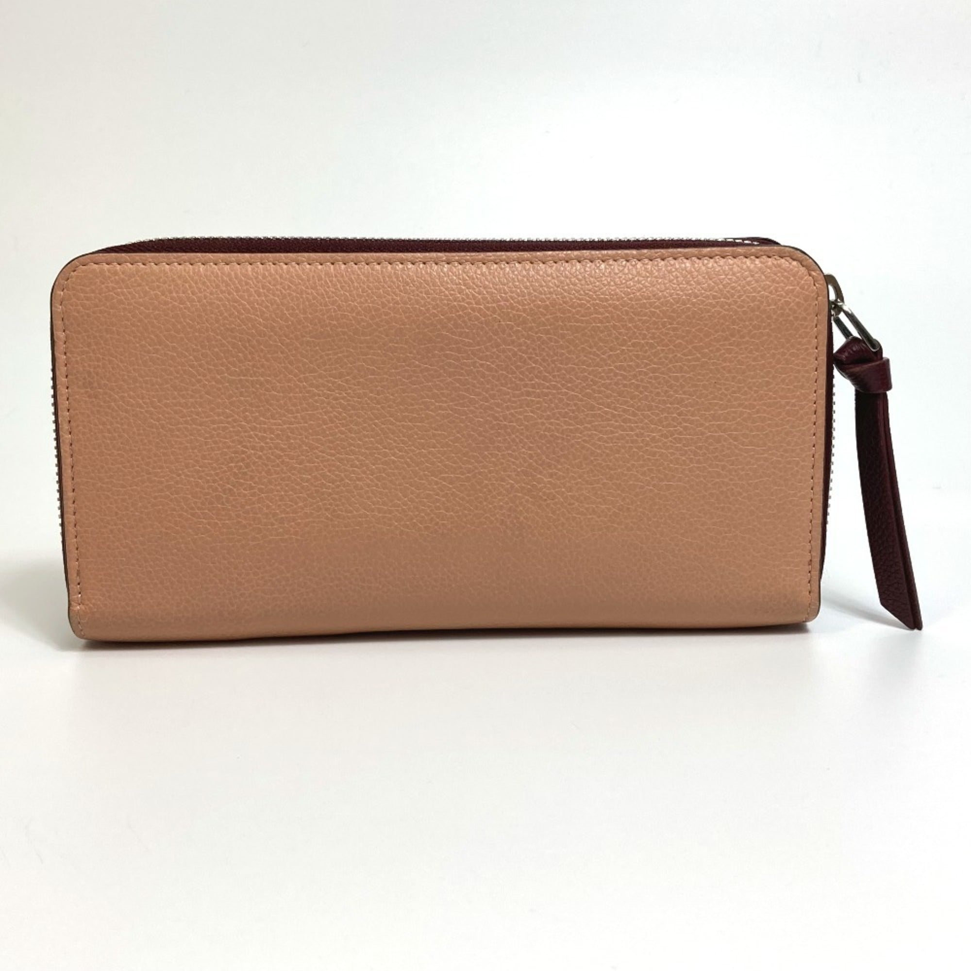 Louis Vuitton Beige Orange Leather Long Wallet (Bi-Fold) (Pre-Owned)