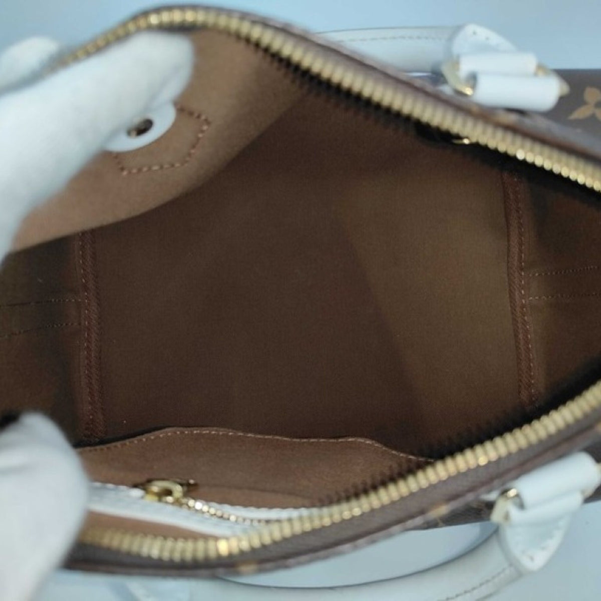 Louis Vuitton Brown Monogram White Monogram Handbag Pouch Shoulder Bag (Pre-Owned)