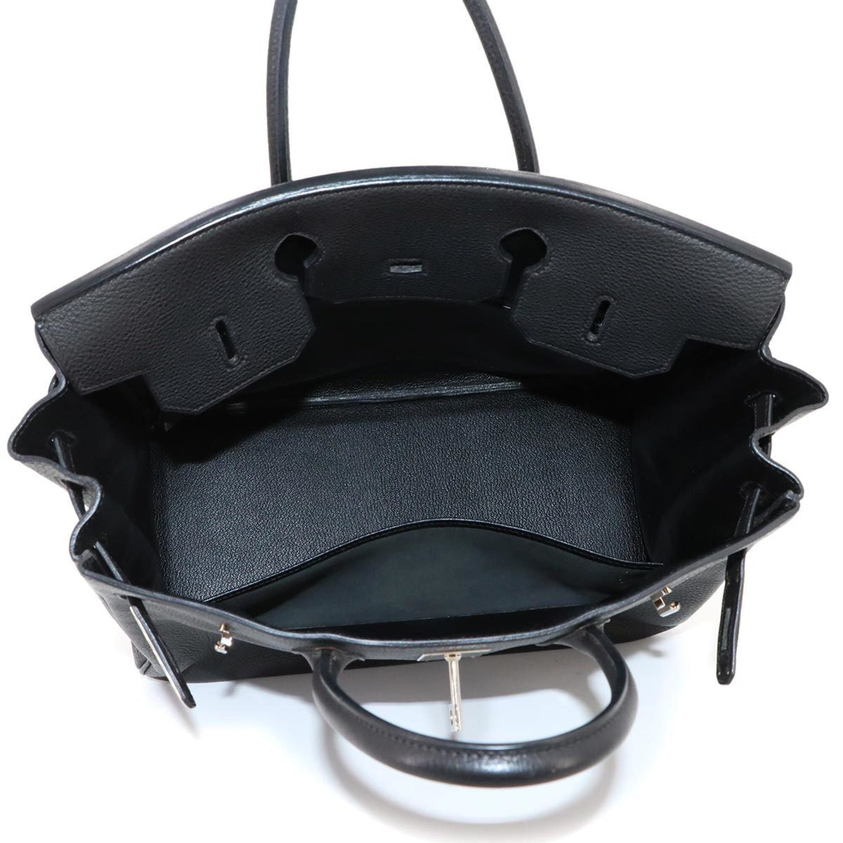 Hermes Black Togo Leather Handbag (Pre-Owned)