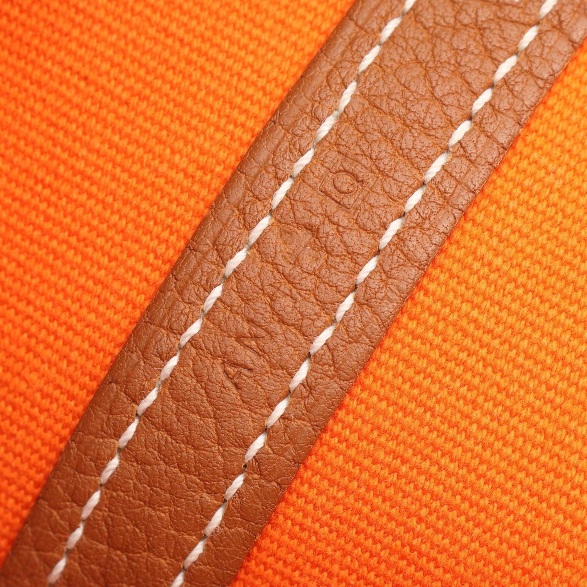 Hermes Brown Ecru Ivory Multi-Color Negonda Leather Handbag Tote Bag (Pre-Owned)