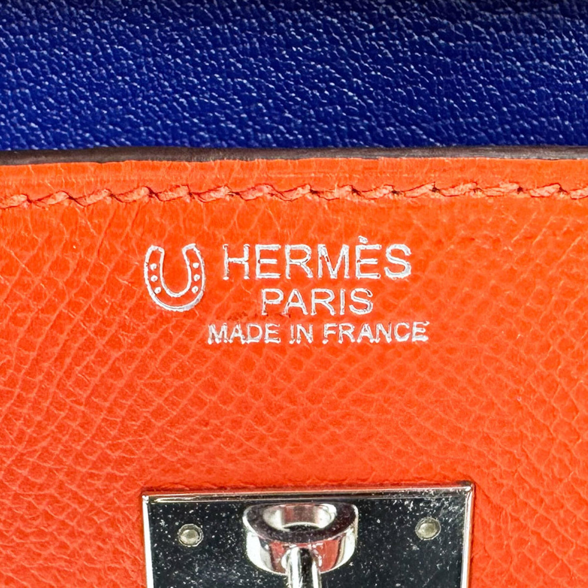 Hermes Blue Royal Capucine Epsom Leather Handbag (Pre-Owned)