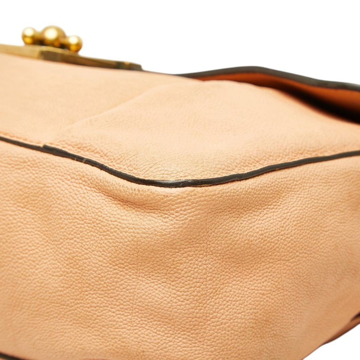Chloé Pink Orange Leather Shoulder Bag (Pre-Owned)