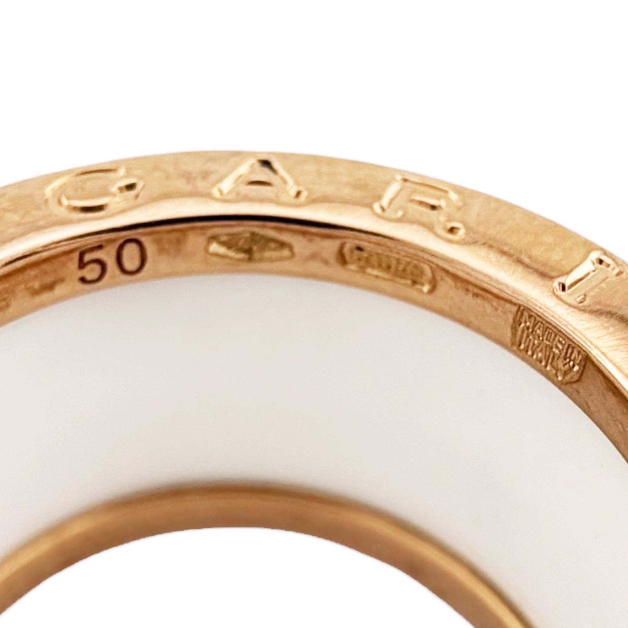 Bvlgari B.Zero1 Pink Gold Pink Gold (18K) Ceramic Band Ring (Pre-Owned)