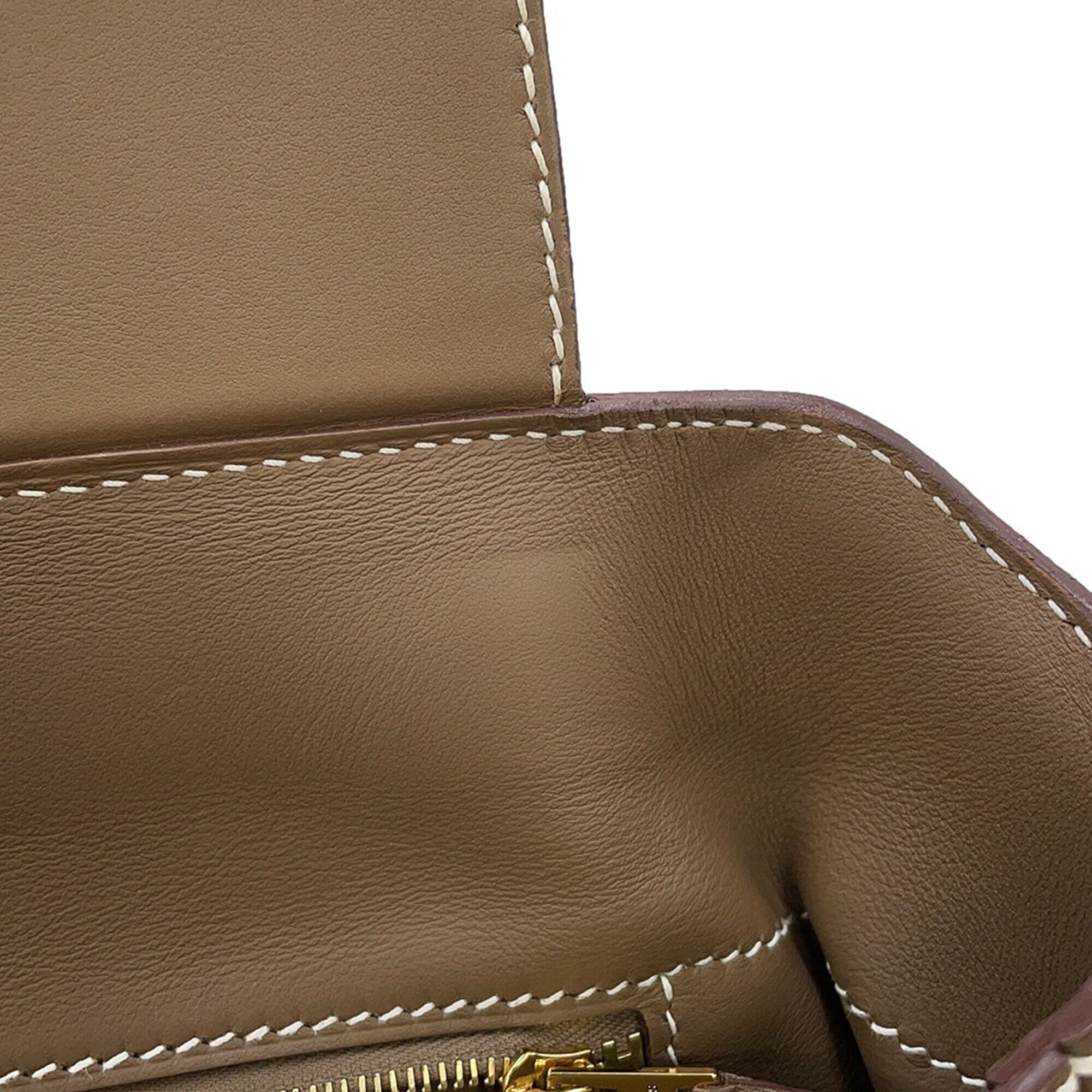 Hermes Etoupe Gray Togo Leather Swift Leather Handbag (Pre-Owned)
