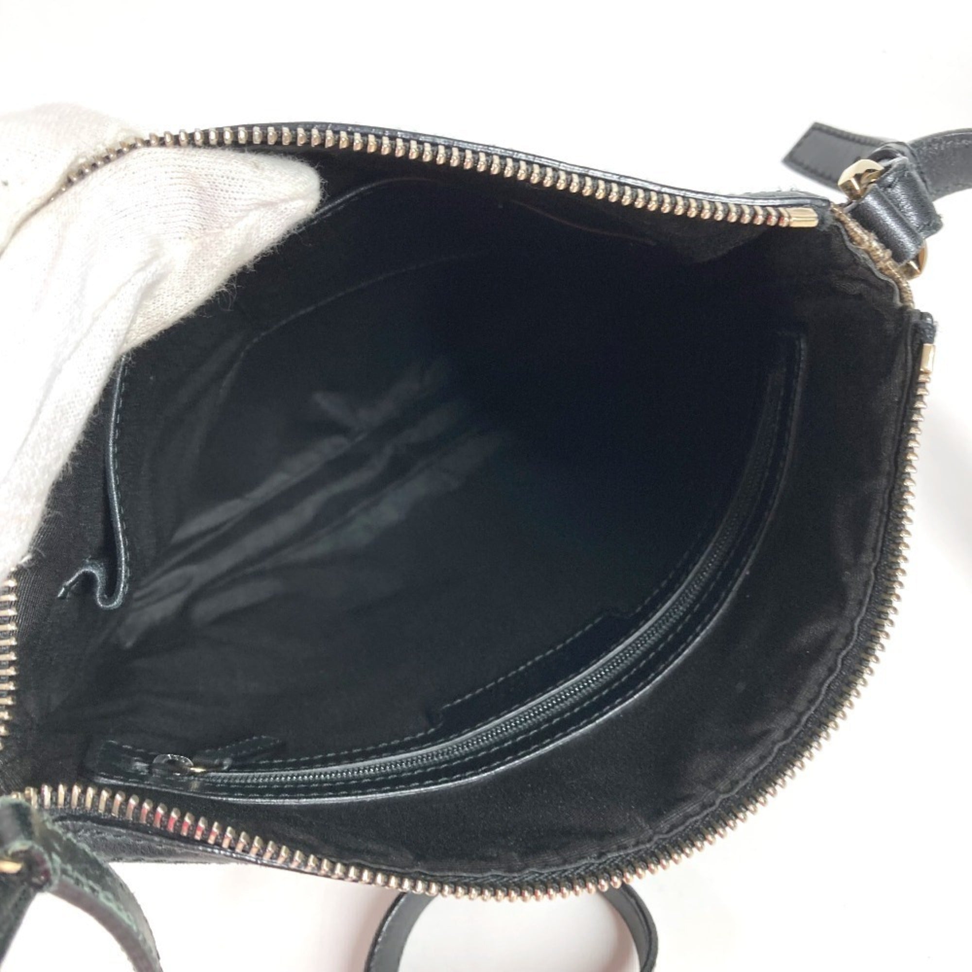 Bvlgari Black Gray Pvc Leather Pochette Shoulder Bag (Pre-Owned)