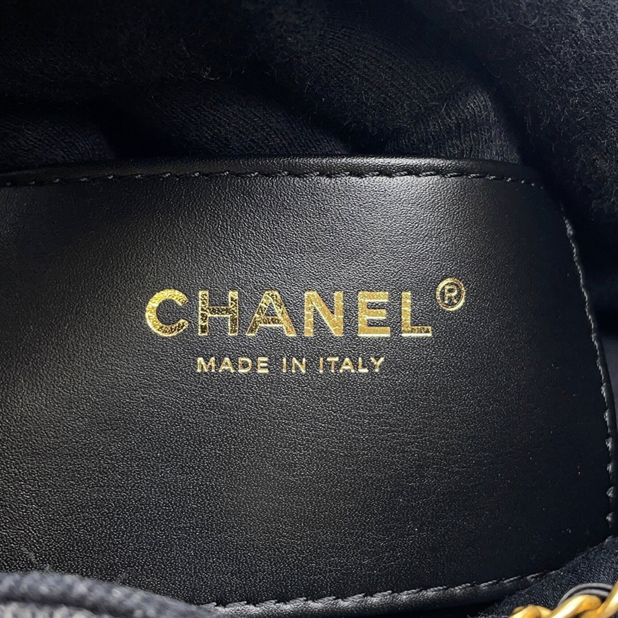 Chanel Black Denim Handbag Shoulder Bag (Pre-Owned)