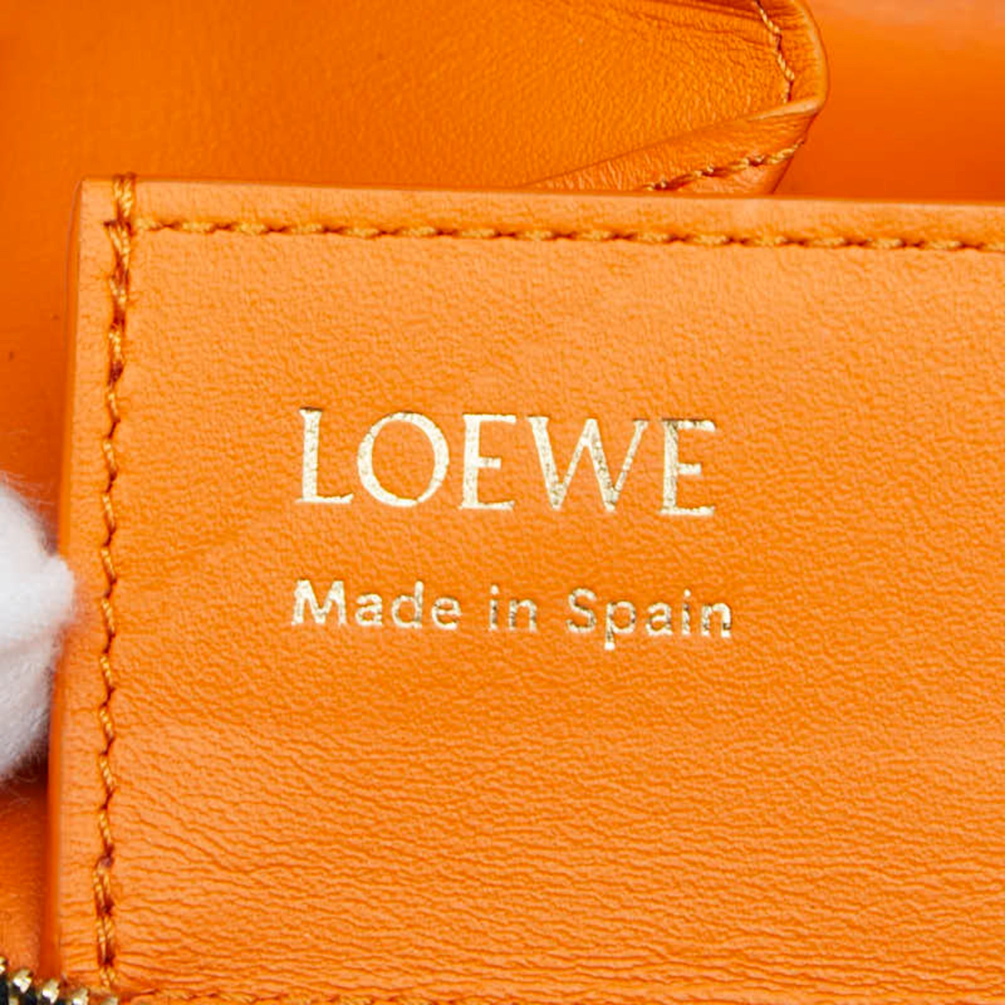 Loewe Black Orange Leather Coin Purse/Coin Case (Pre-Owned)