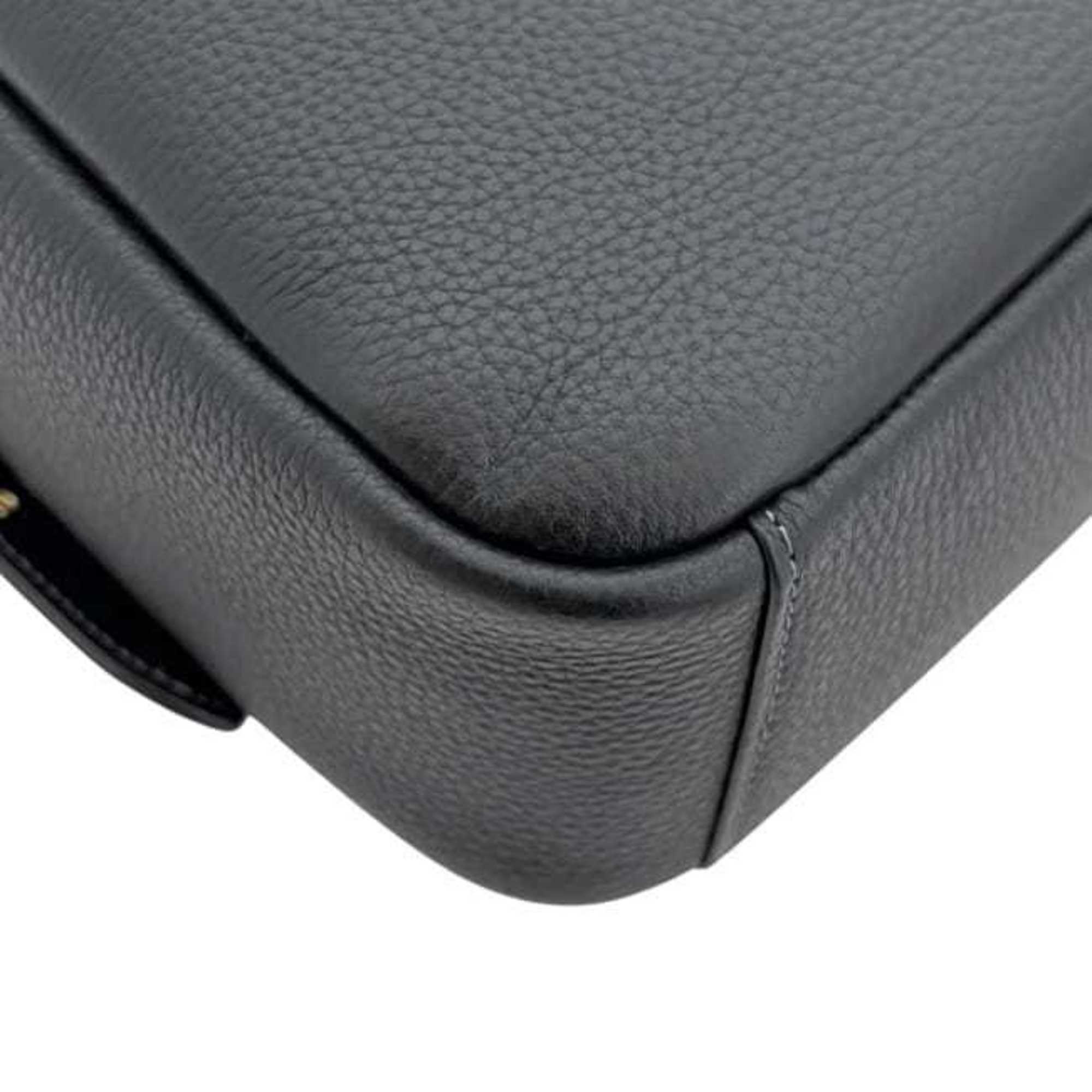 Coach Black Leather Shoulder Bag (Pre-Owned)